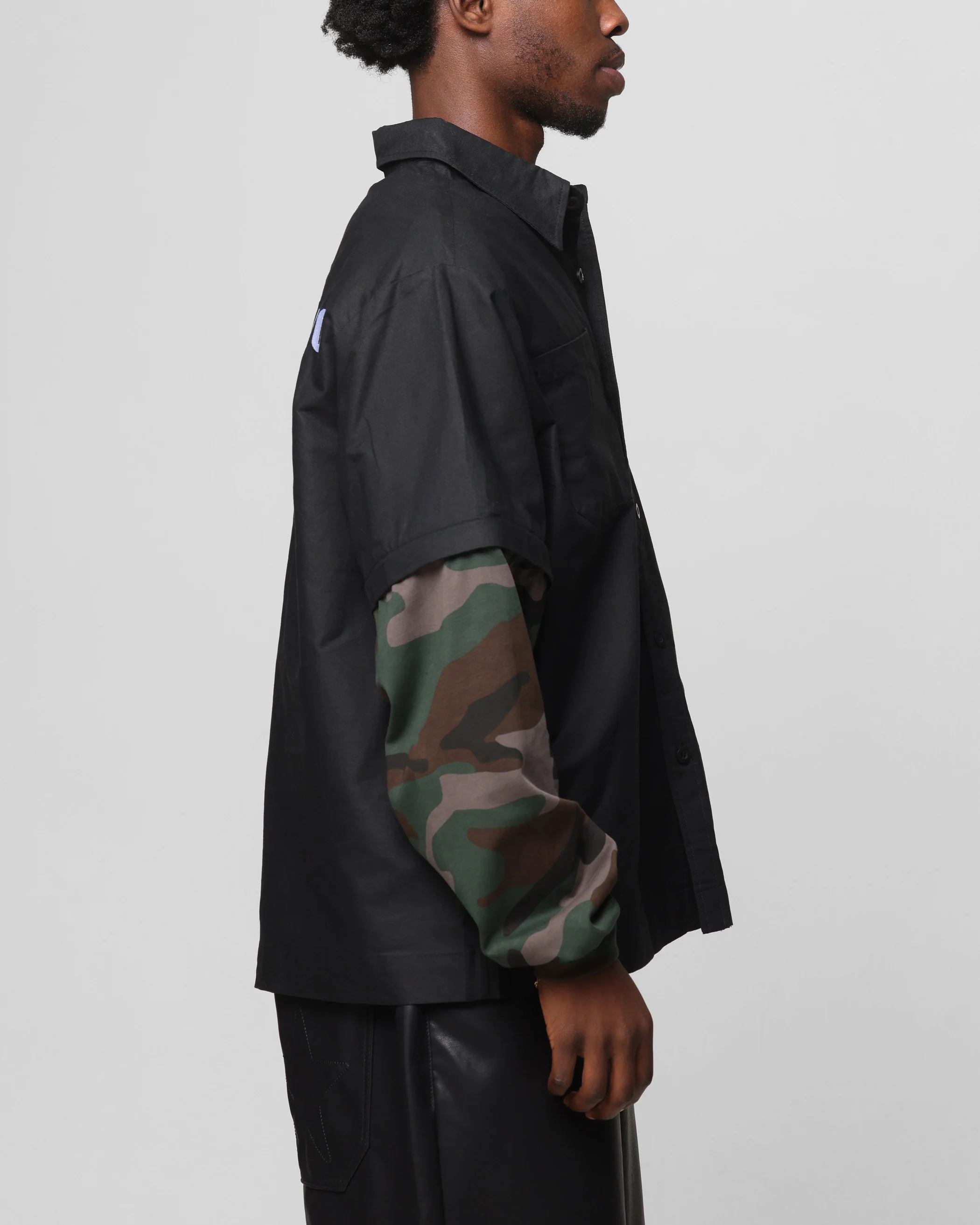 Loiter Art Studio Work Shirt Black/Camo - Image 5