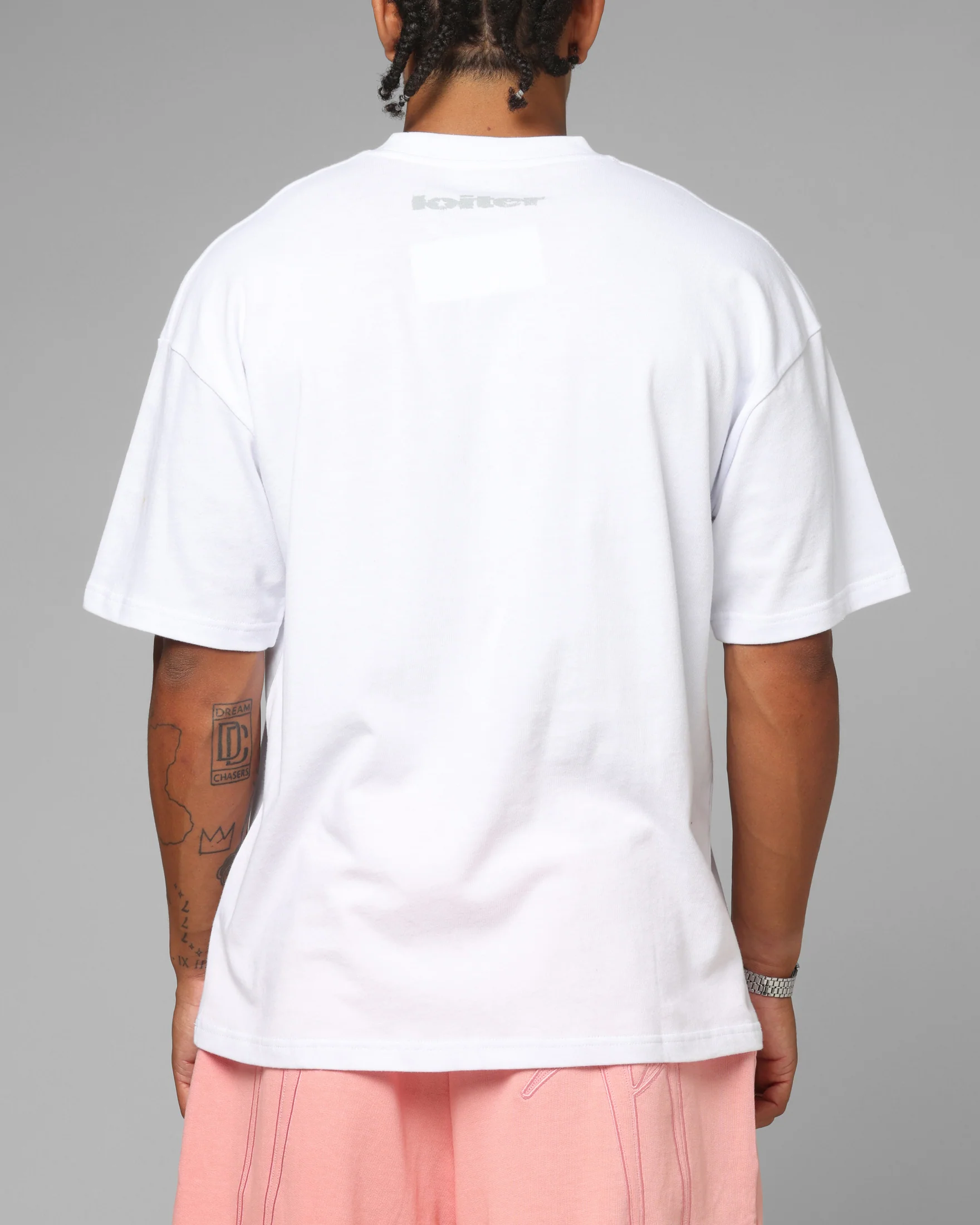 Loiter Backview T-Shirt White - Image 3