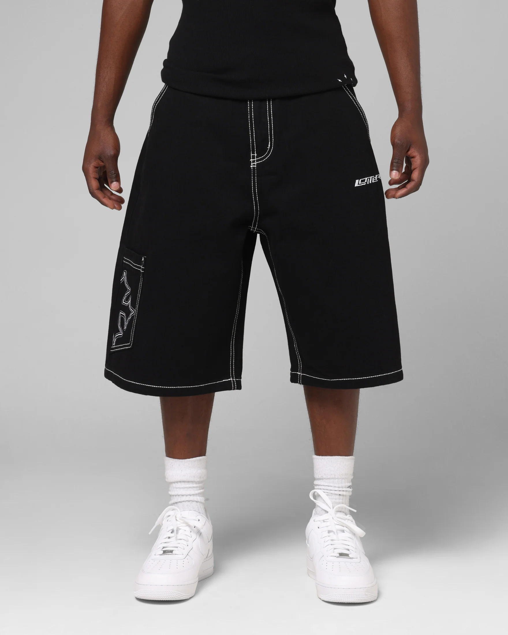 Loiter Biker Jorts Black