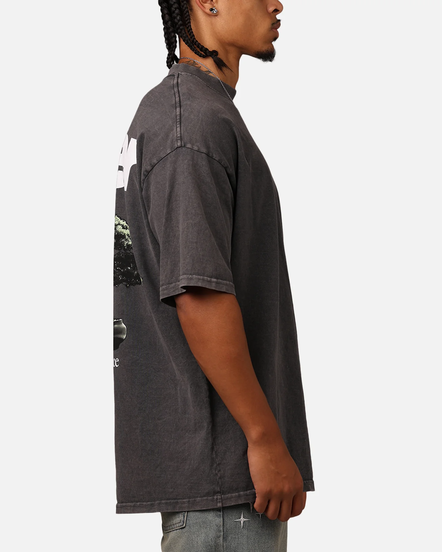 Loiter Bonsai Mock T-Shirt Charcoal - Image 4