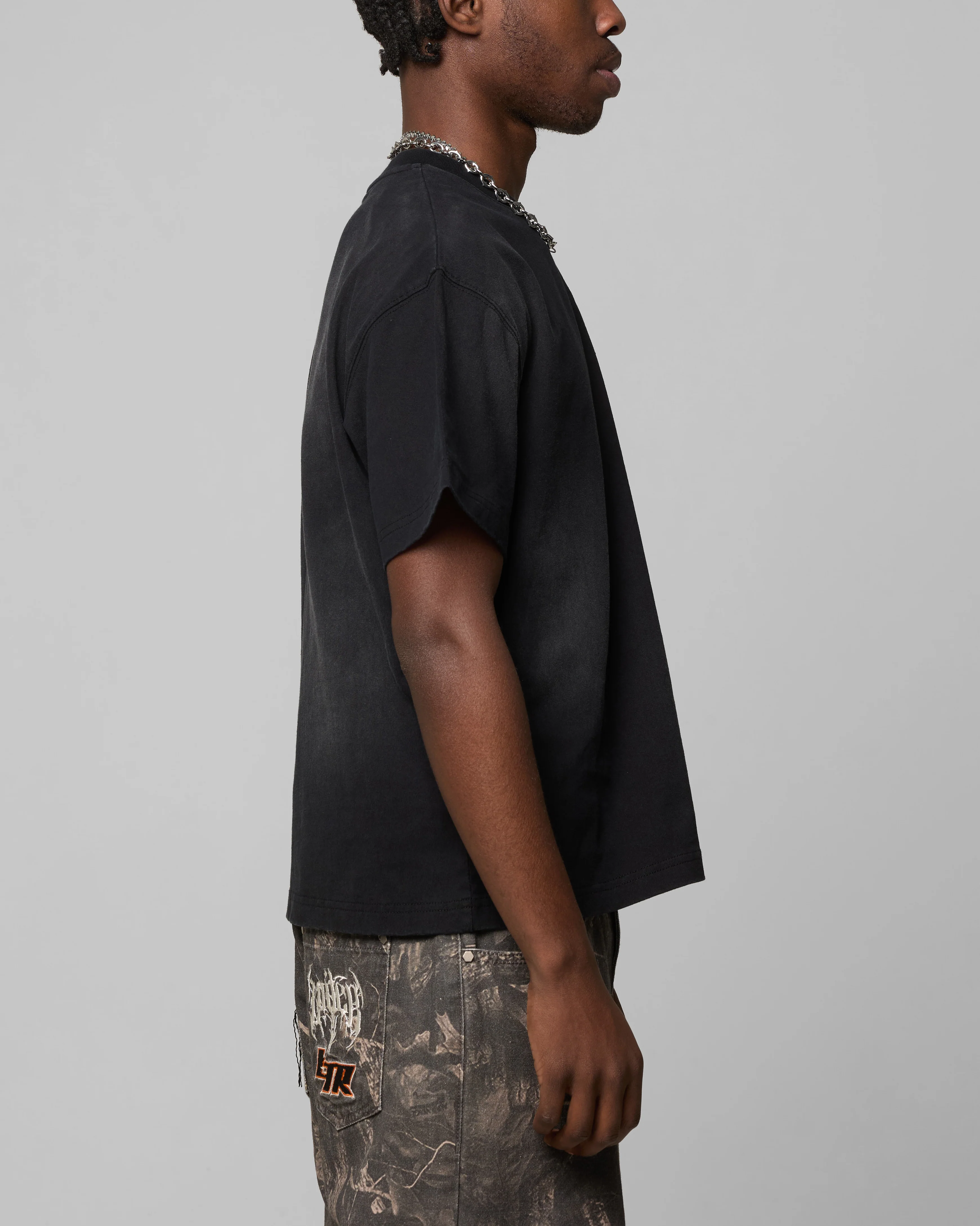 Loiter Boxer Fitted T-Shirt Black - Image 4
