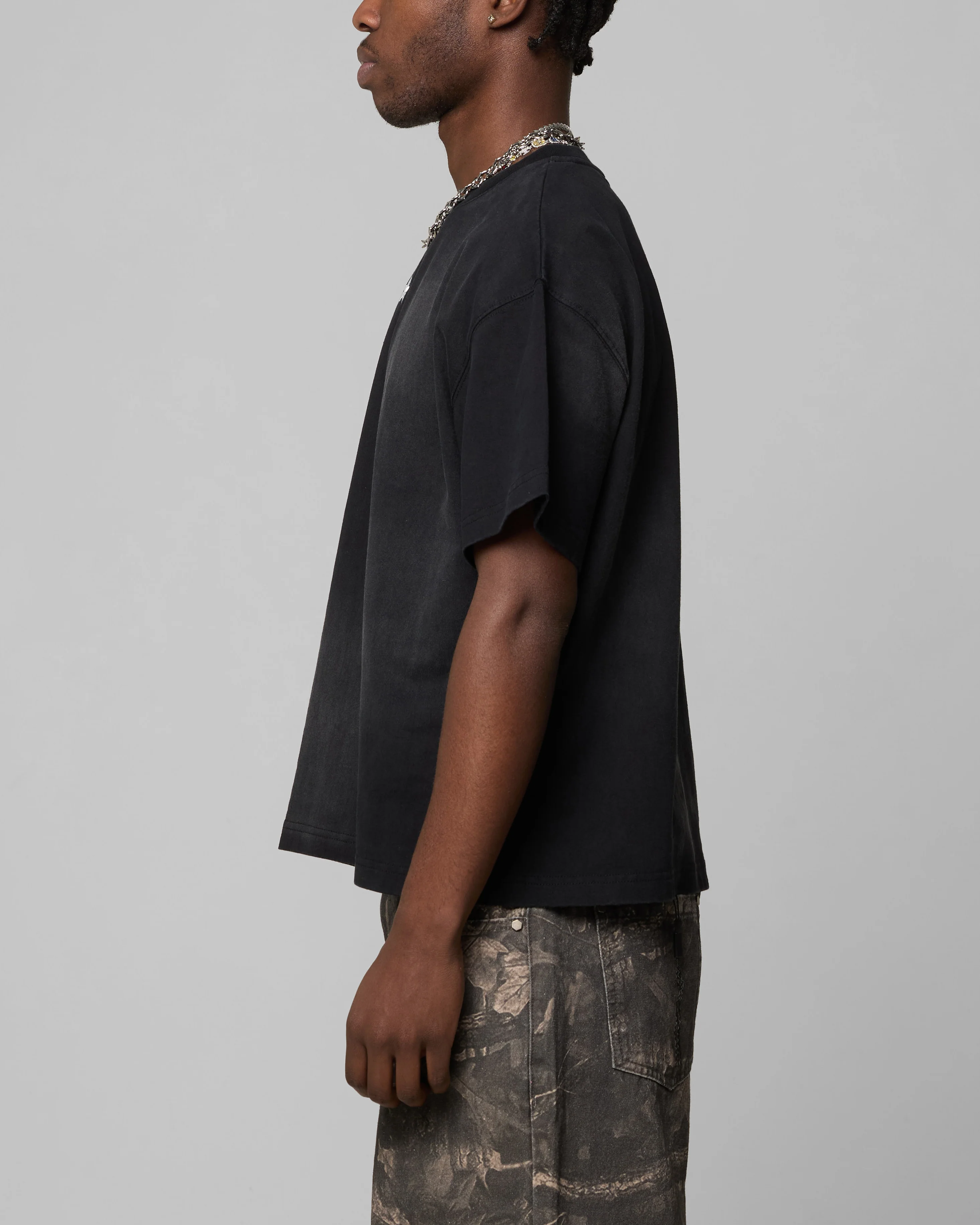 Loiter Boxer Fitted T-Shirt Black - Image 5