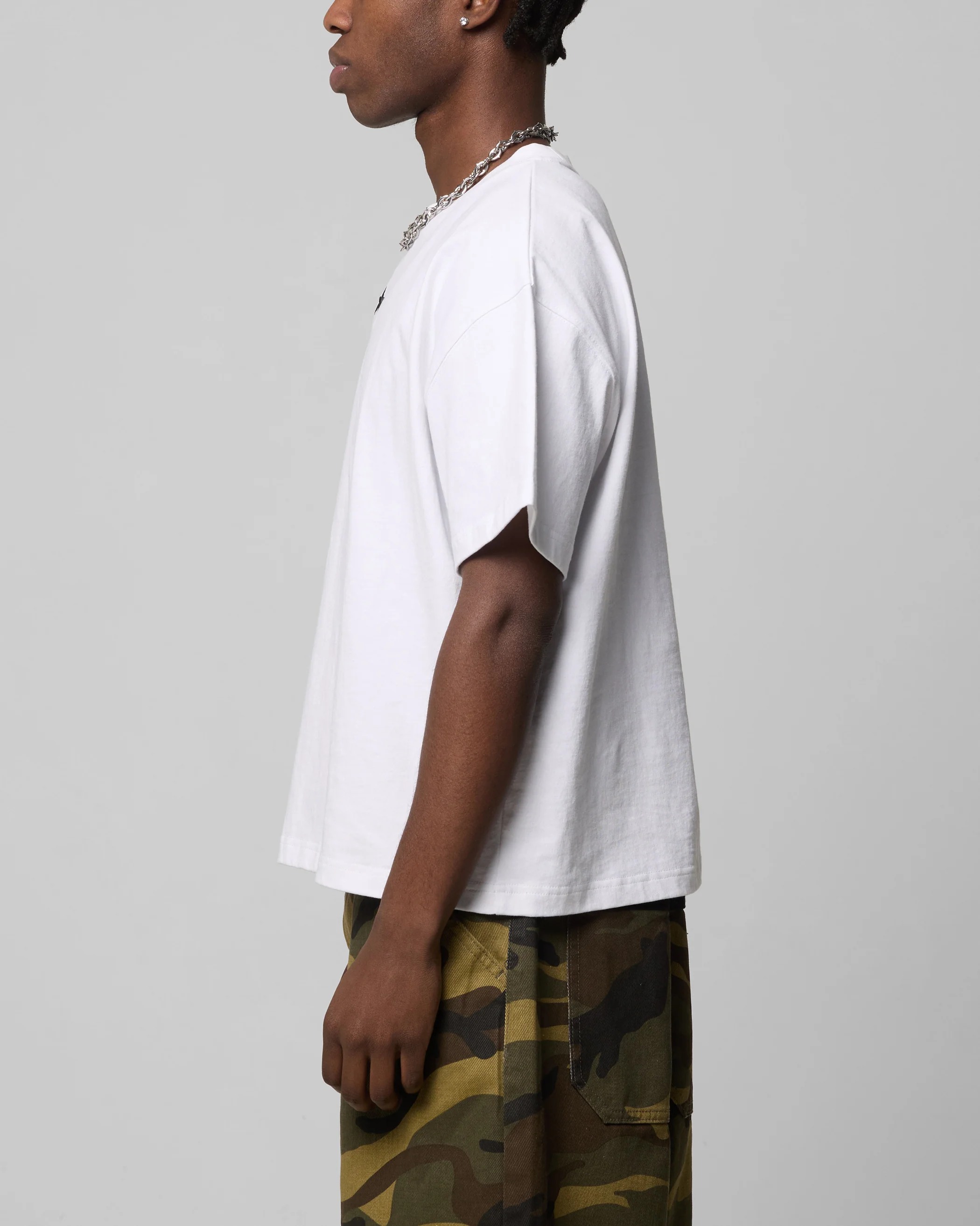 Loiter Boxer Fitted T-Shirt White - Image 5