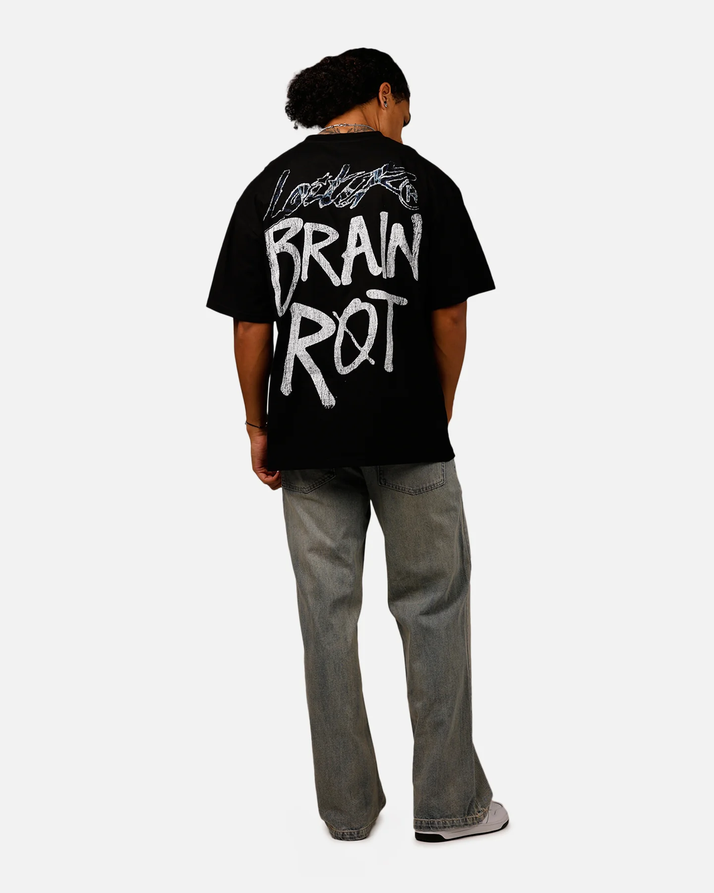 Loiter Brain Rot Vintage T-Shirt Black - Image 6