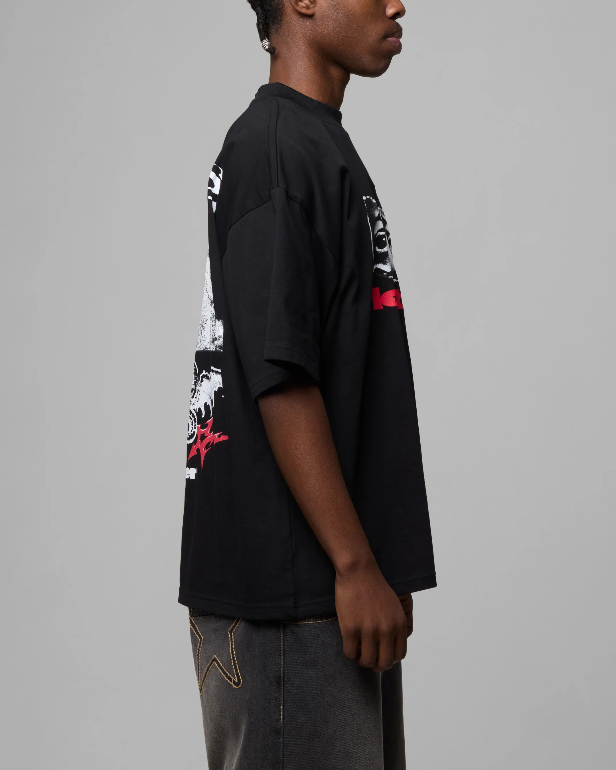 Loiter Chaos Department T-Shirt Black - Image 5