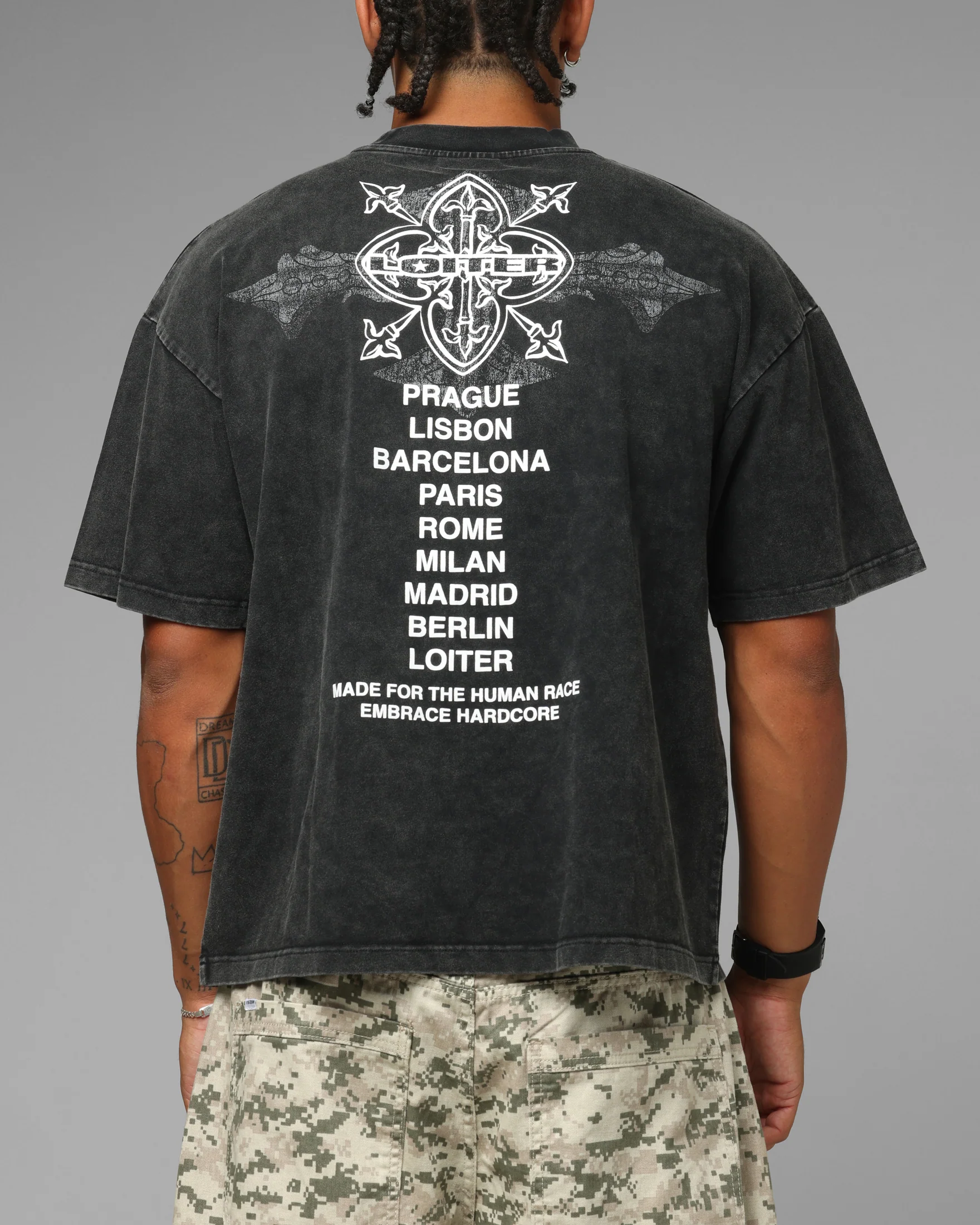 Loiter Chrome Dome T-Shirt Washed Black - Image 2