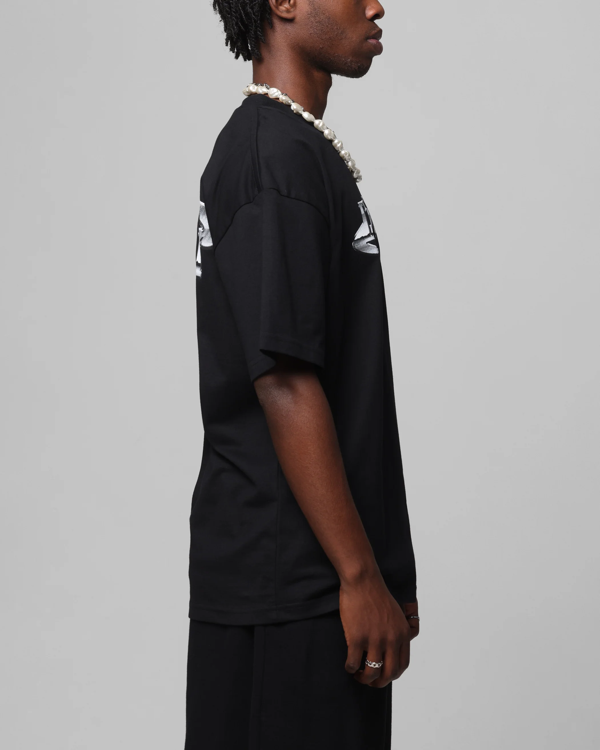 Loiter Chrome Logo T-Shirt Black - Image 5