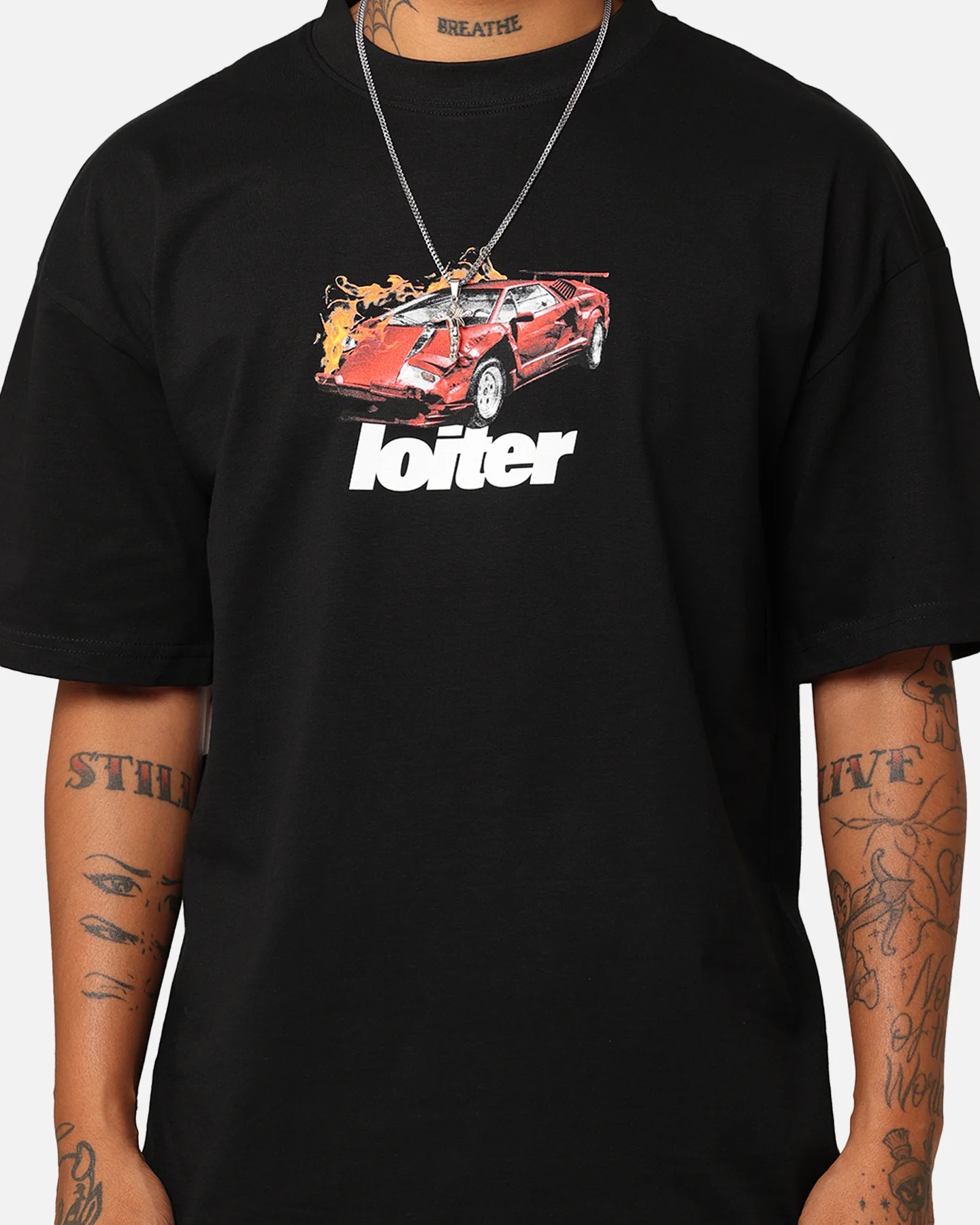 Loiter Collision T-Shirt Black - Image 4