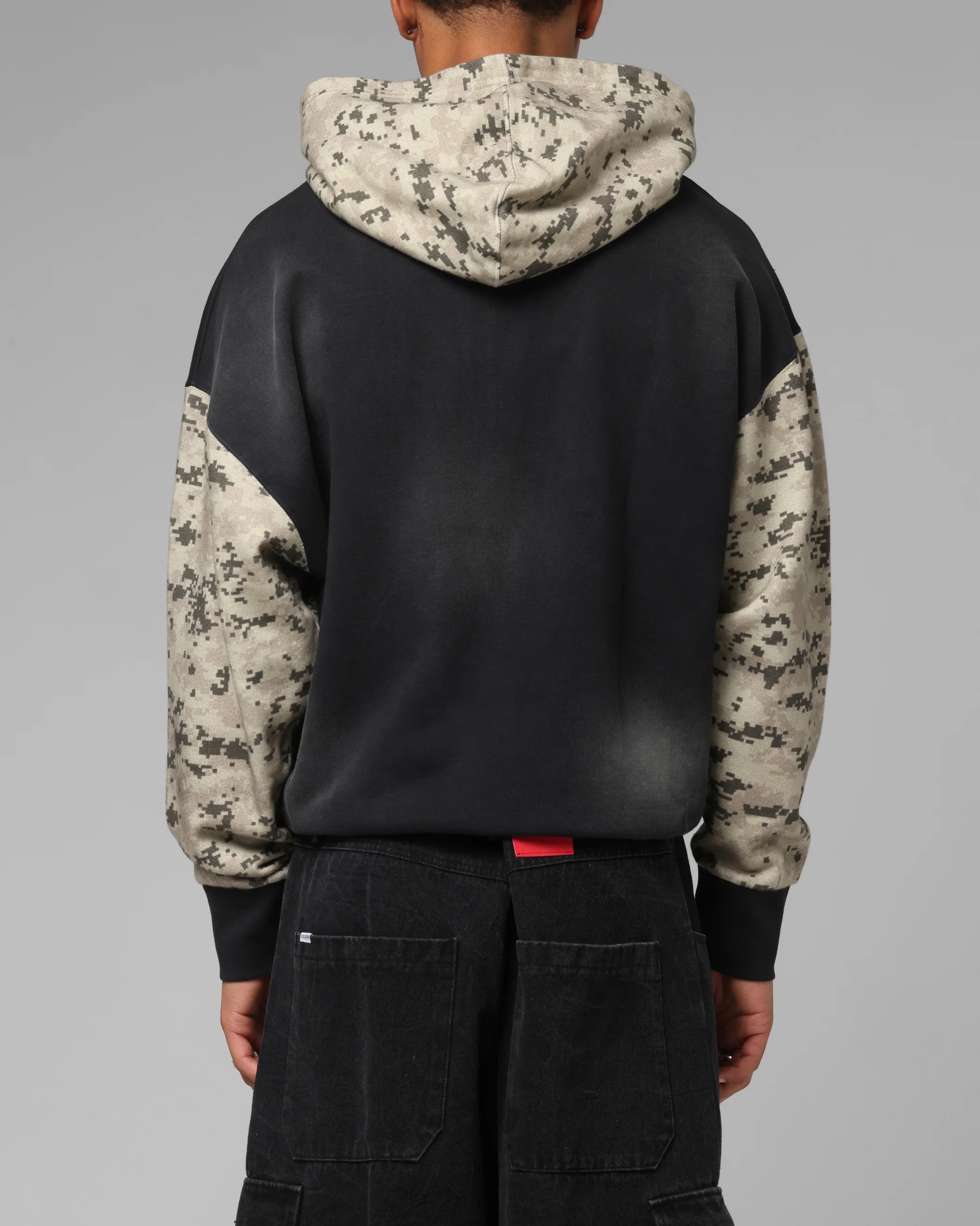 Loiter Cosmos Hoodie Black/Camo - Image 3