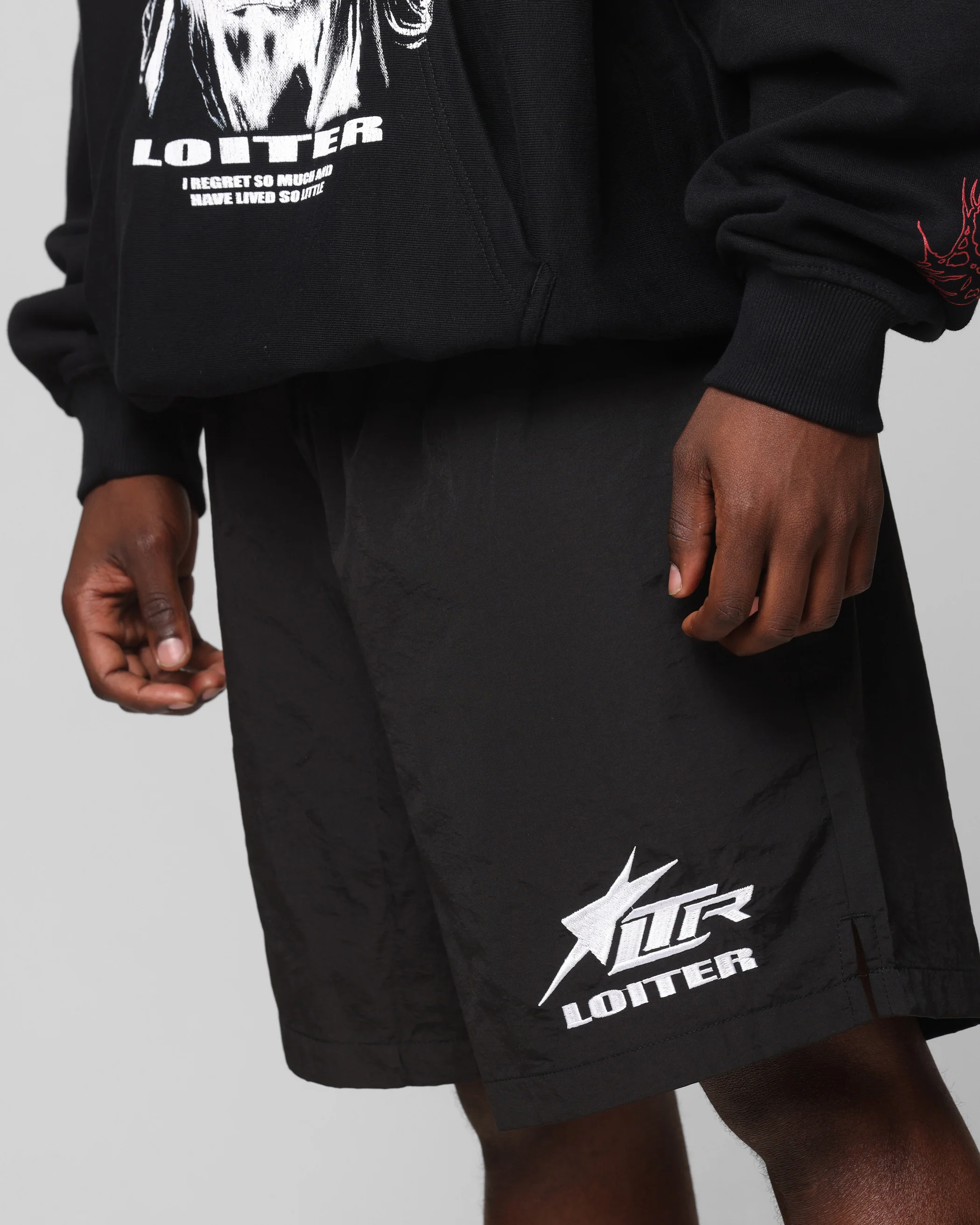 Loiter Cyber Beach Shorts Black - Image 3