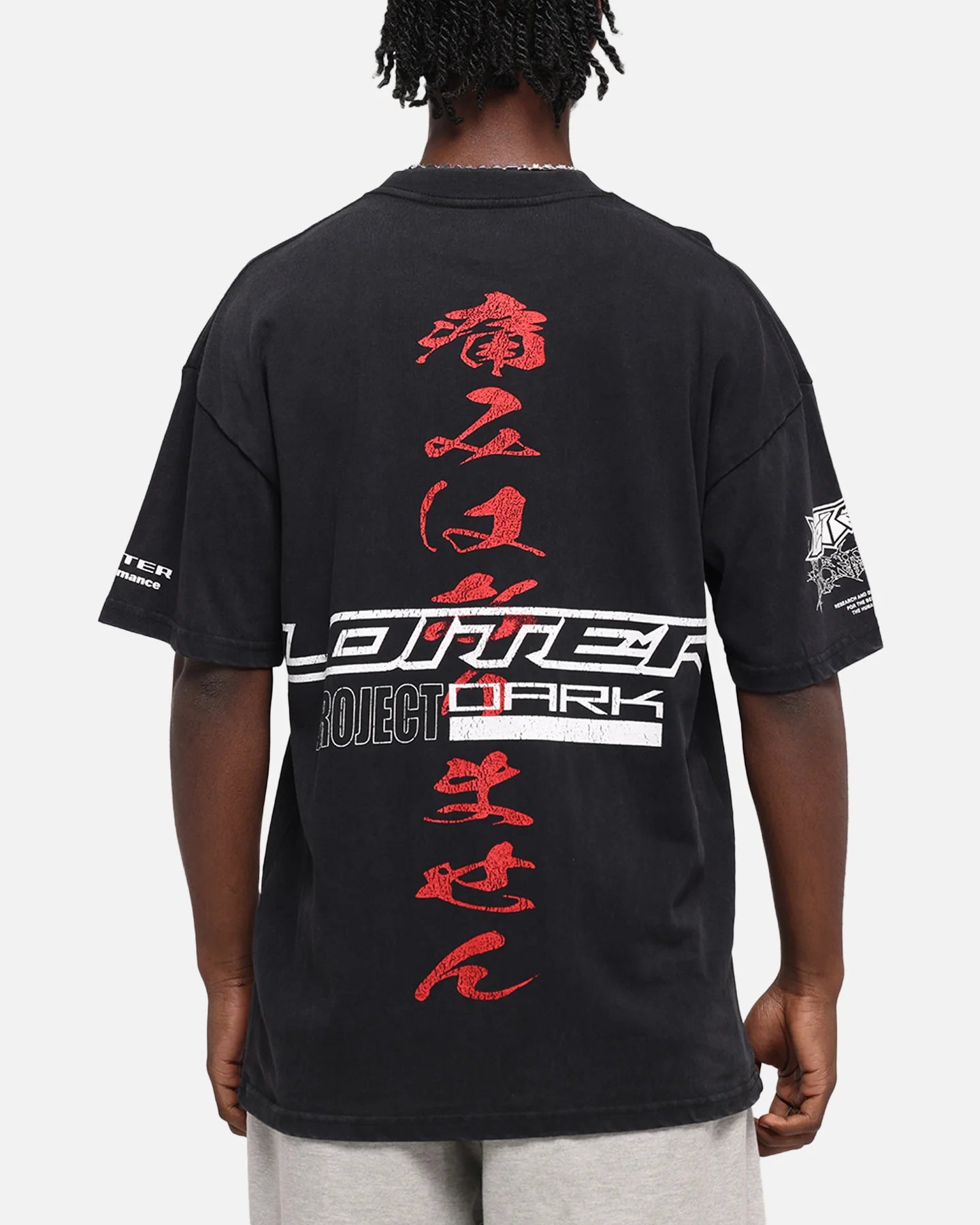 Loiter Cybernetics Vintage T-Shirt Black Acidwash - Image 2