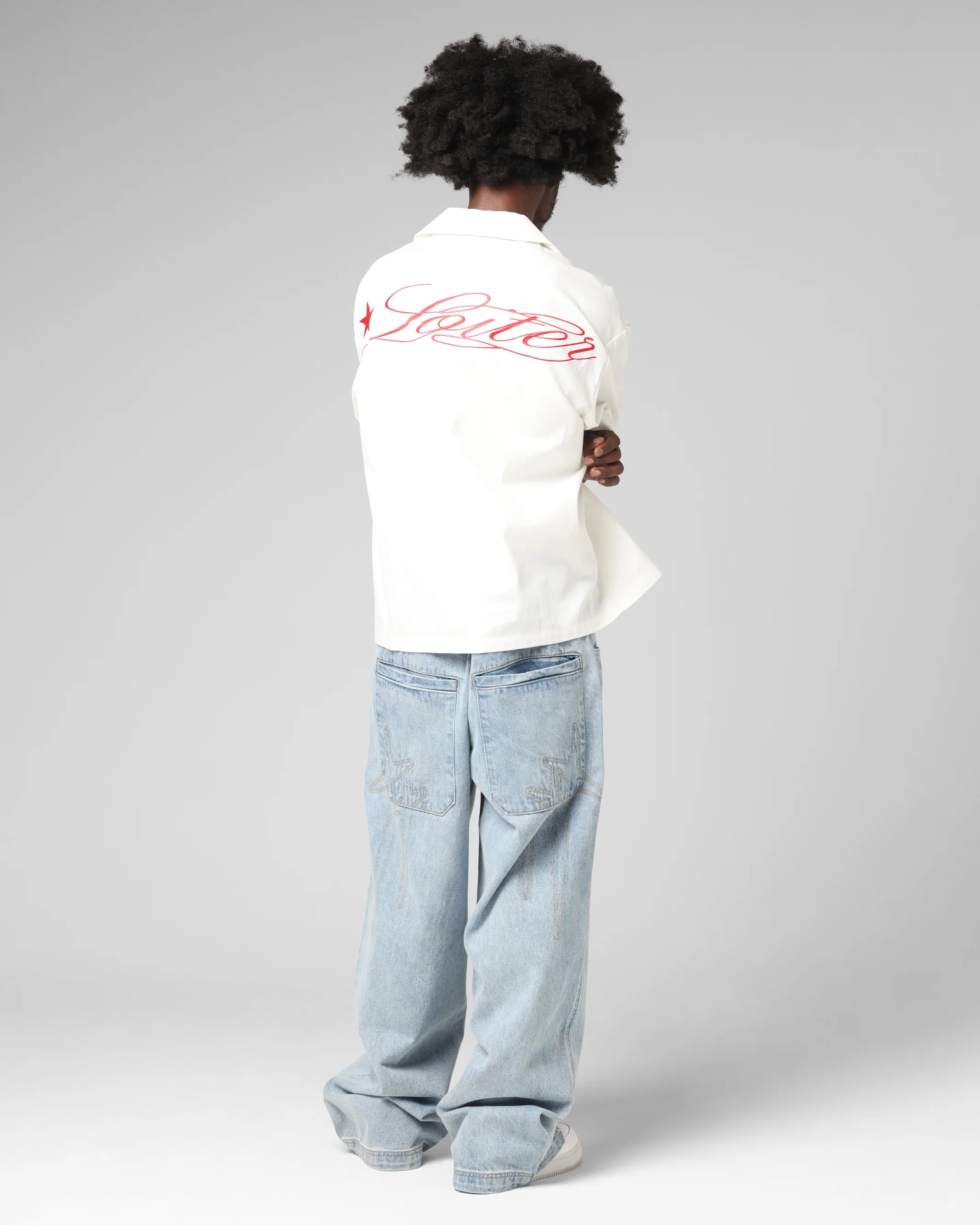 Loiter Daytona Button Up Shirt White - Image 3