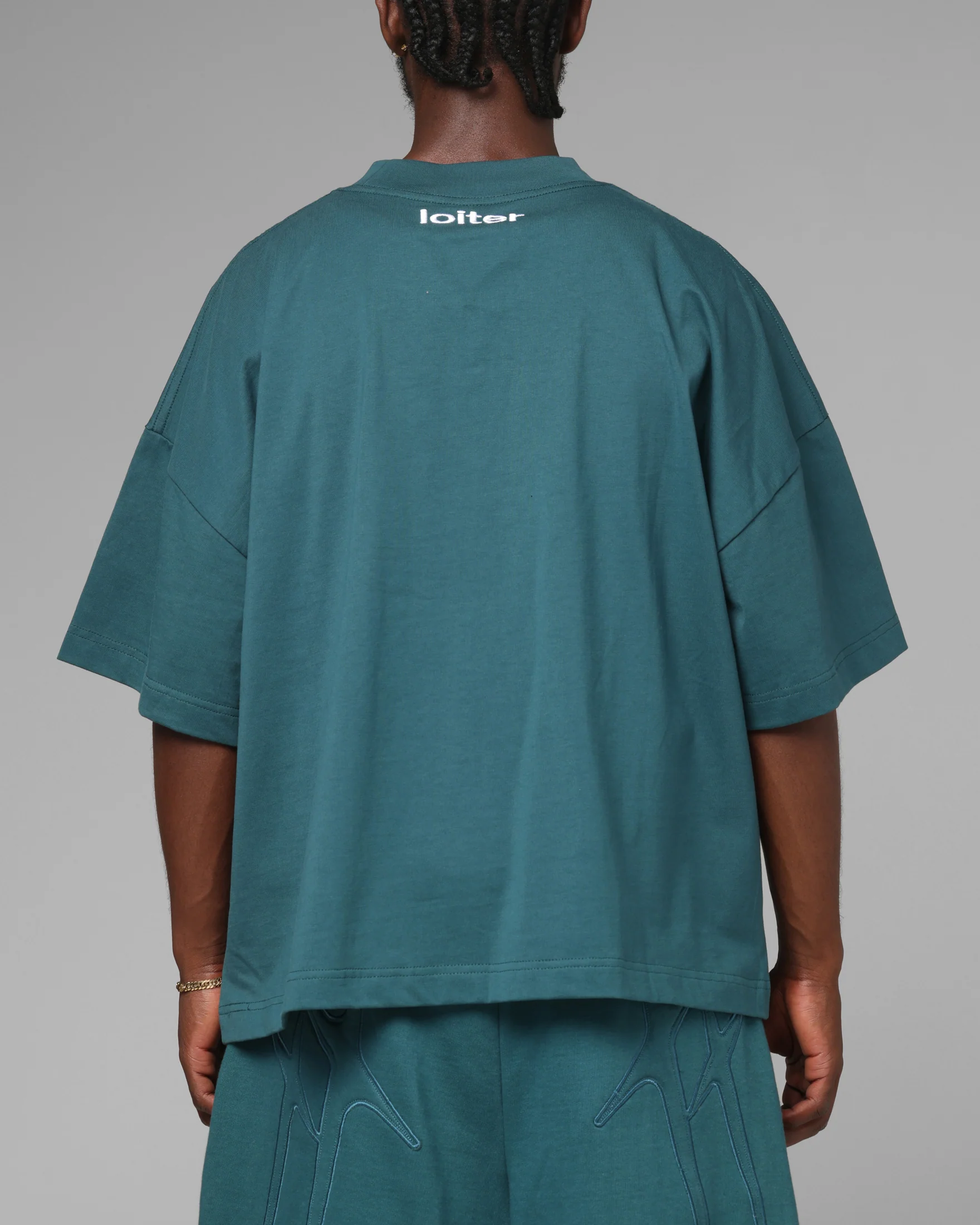 Loiter Destruct T-Shirt Teal - Image 3