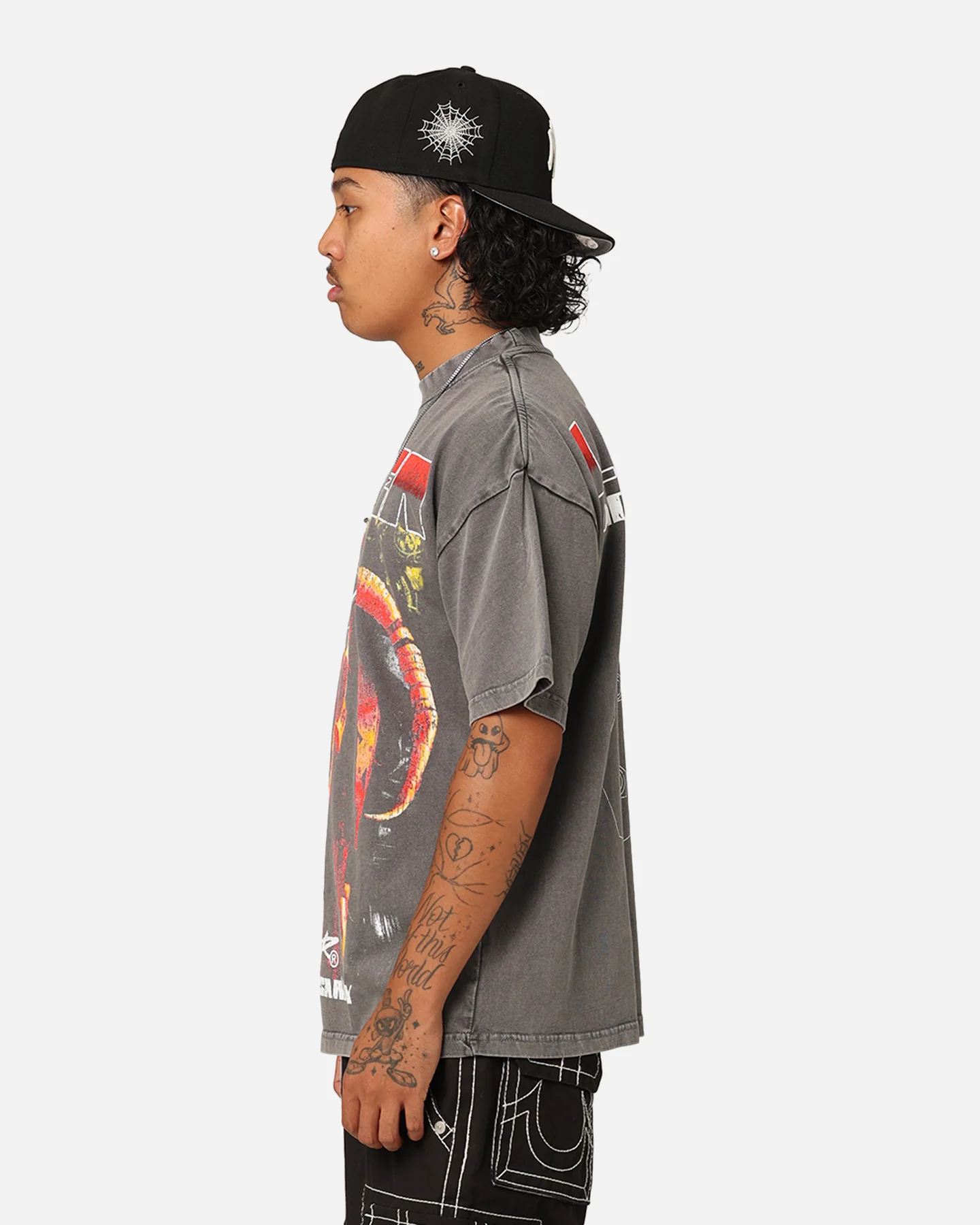 Loiter Digital Insanity Vintage T-Shirt Charcoal - Image 7