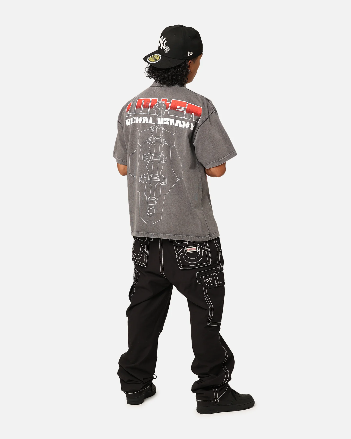 Loiter Digital Insanity Vintage T-Shirt Charcoal - Image 8