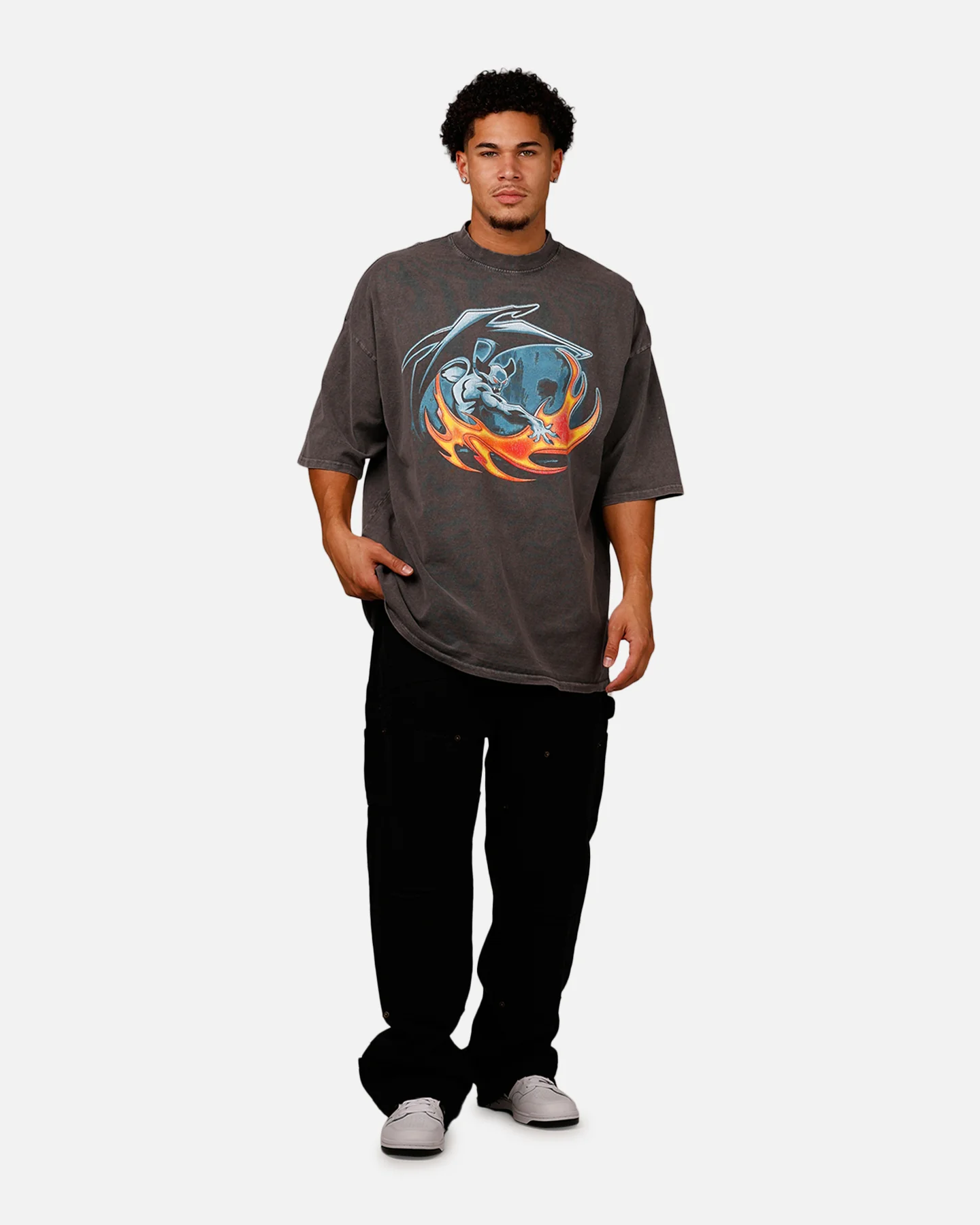 Loiter Disney Chernabog Vintage T-Shirt Washed Charcoal - Image 3