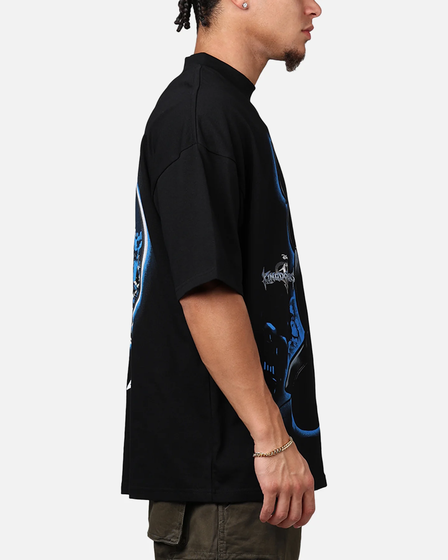 Loiter Disney Kingdom Hearts King Mickey Mockneck T-Shirt Black - Image 4