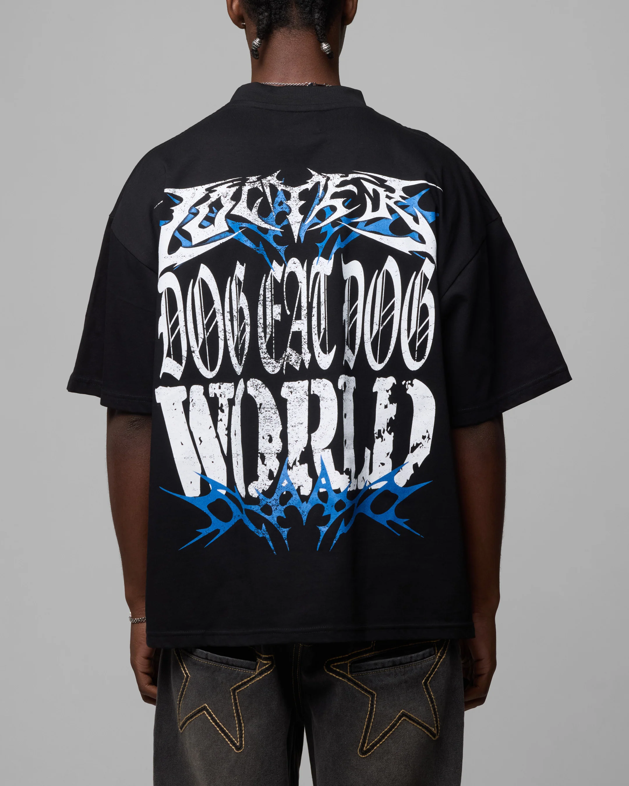 Loiter Dog Eat Dog Vintage T-Shirt Black - Image 2