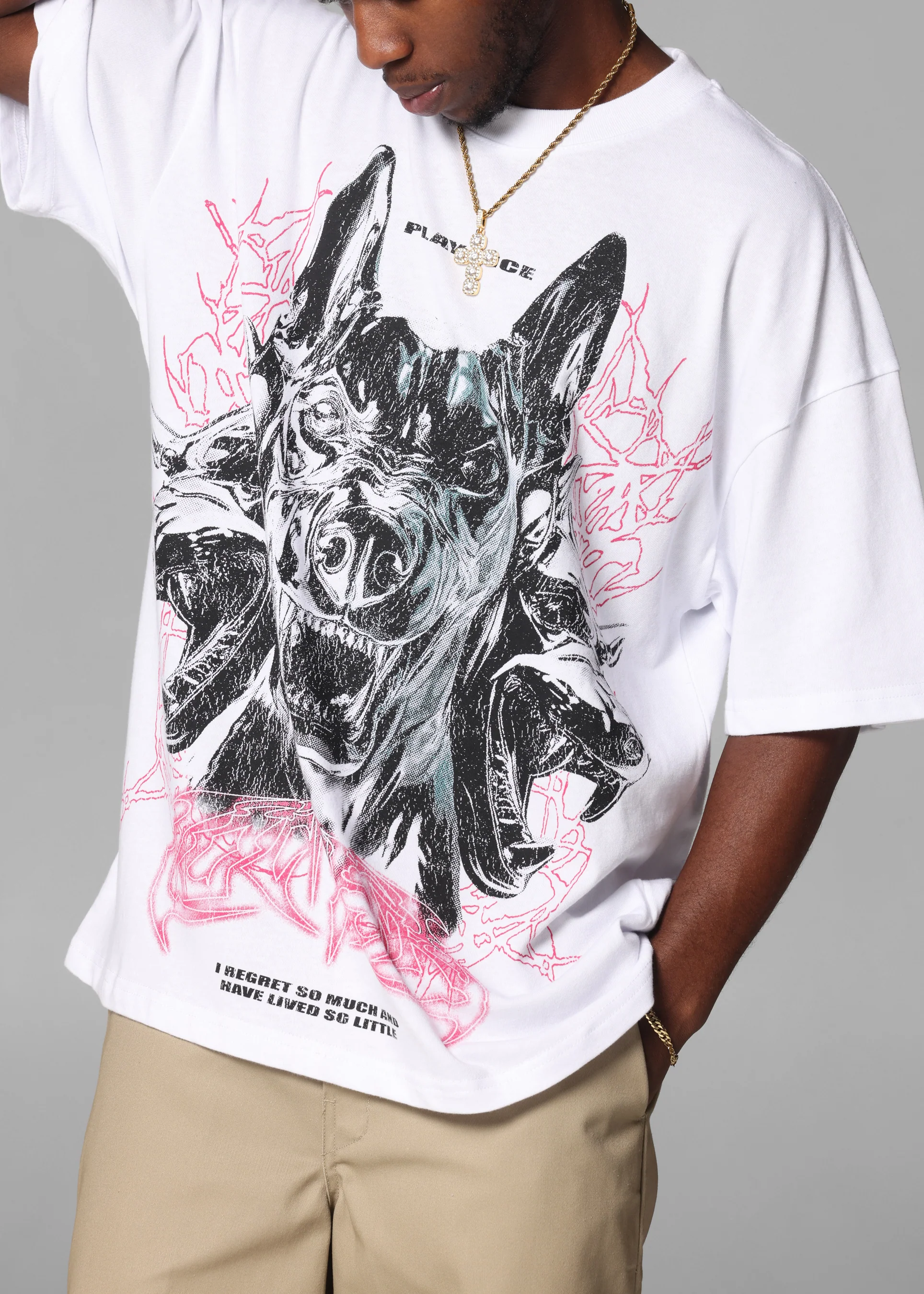 Loiter Dog Pound Vintage T-Shirt White - Image 7