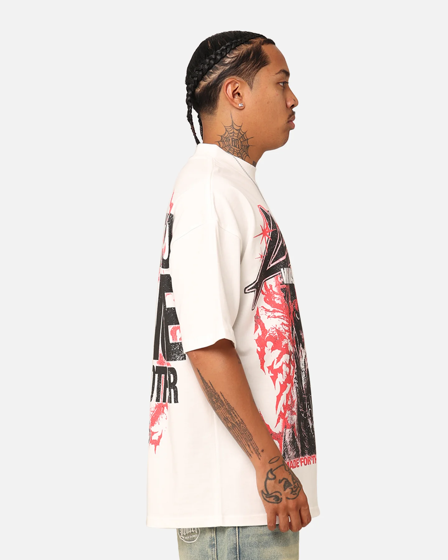 Loiter Dog Tag Oversized T-Shirt Off White - Image 6
