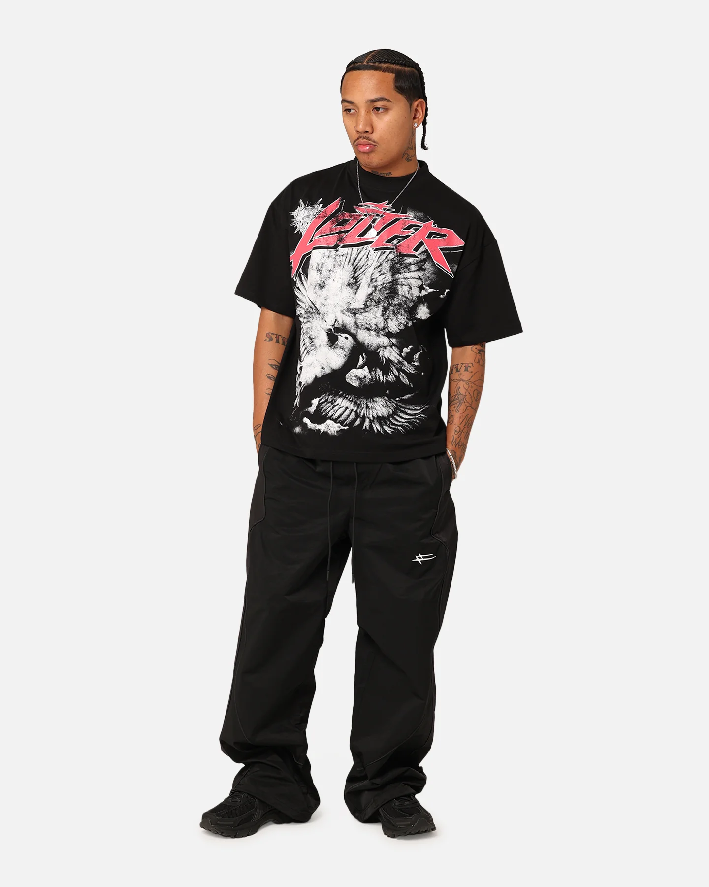 Loiter Dove Vintage T-Shirt Black - Image 3