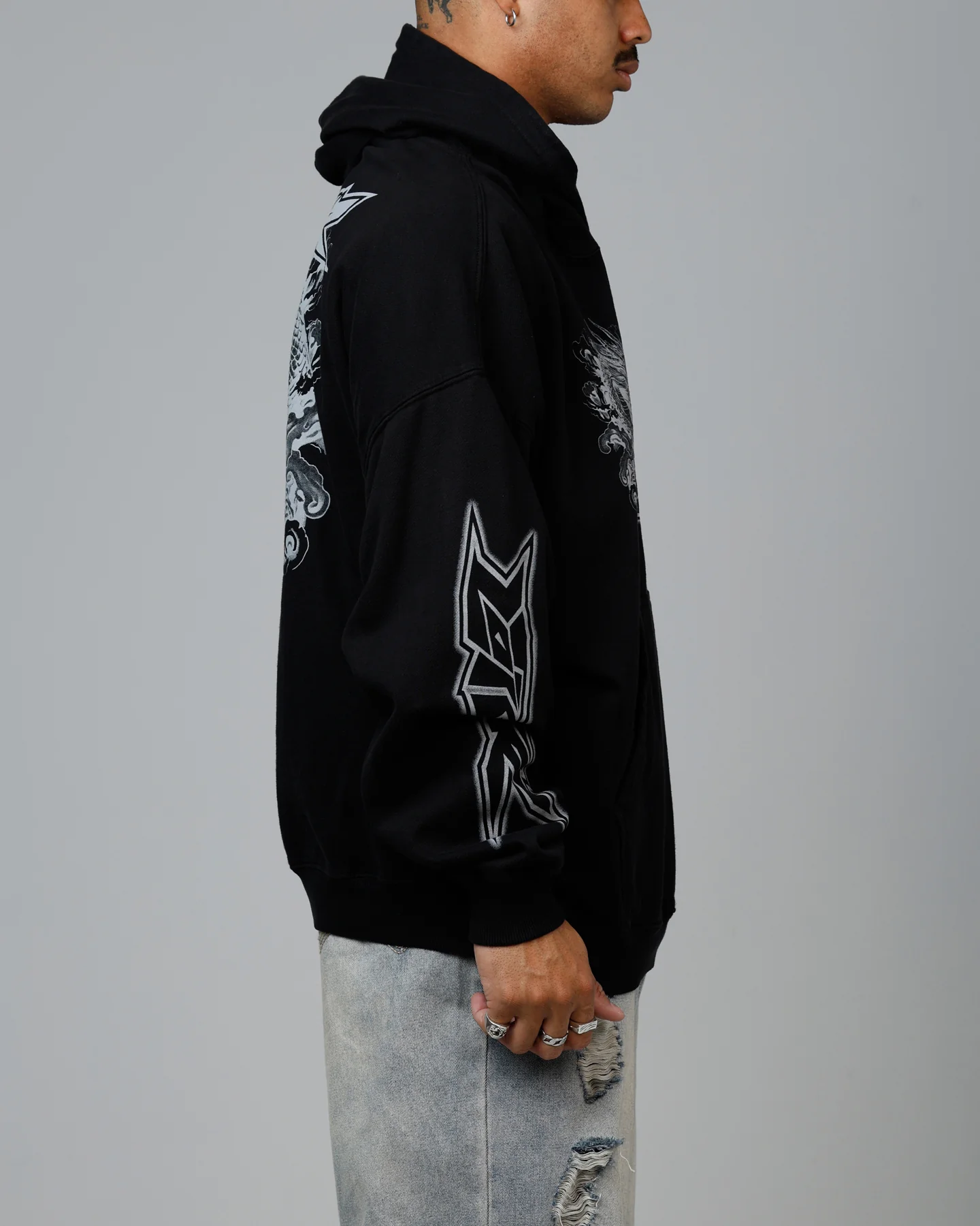 Loiter Draco Born Premium Hoodie Black - Image 4