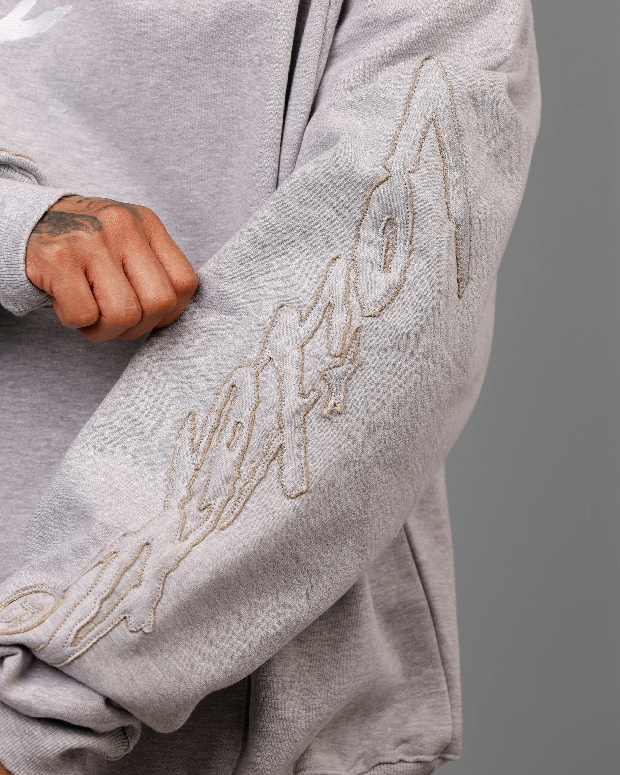 Loiter Dune Hoodie Grey Marle - Image 7