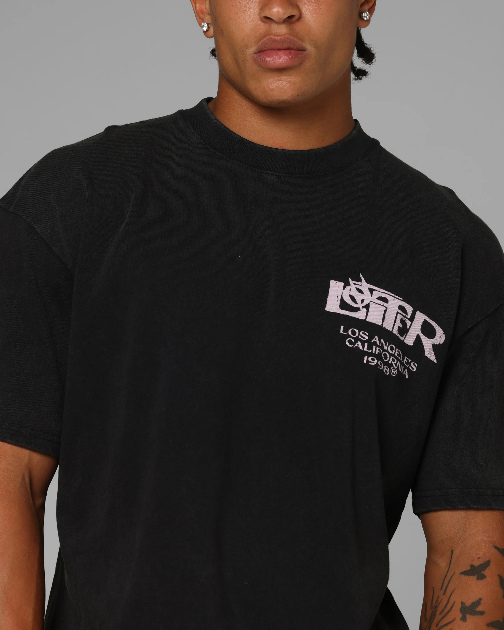 Loiter Dustborn T-Shirt Black Acidwash - Image 8
