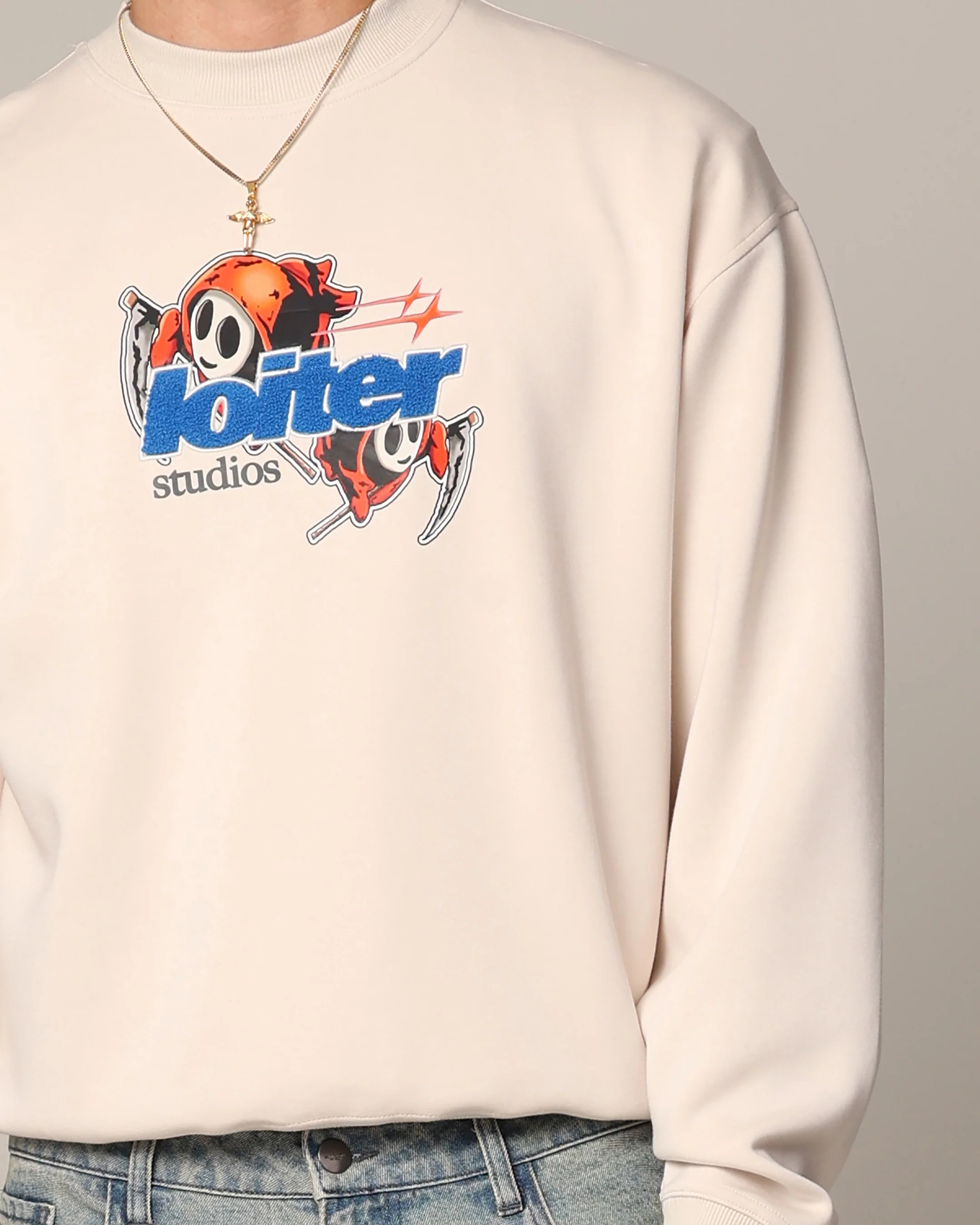 Loiter Elevate Crewneck Off White - Image 7