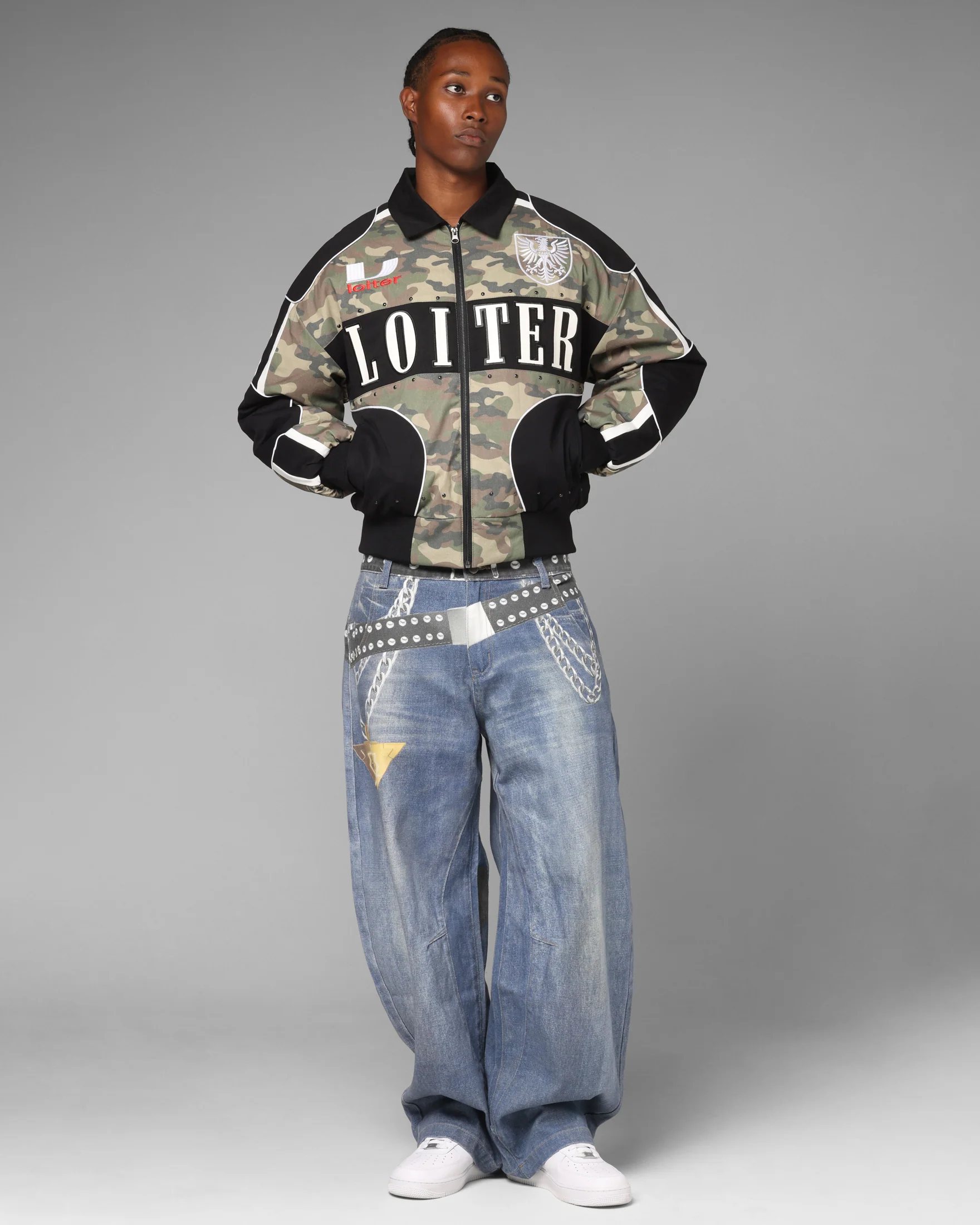 Loiter Enroute Racing Jacket Camo/Black - Image 3