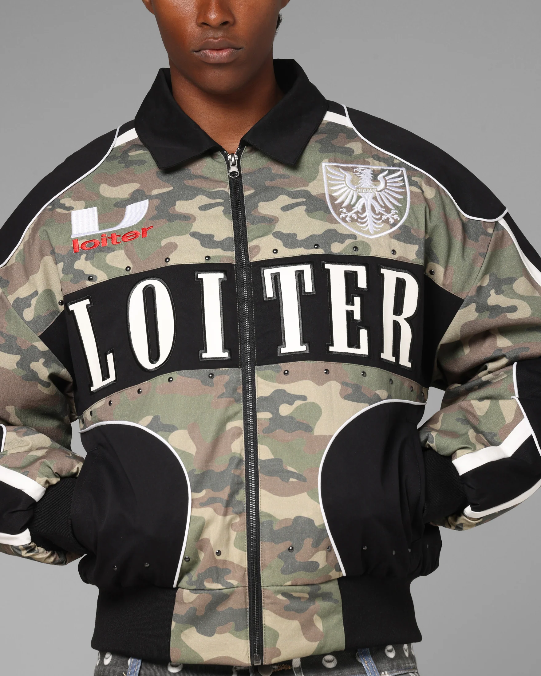 Loiter Enroute Racing Jacket Camo/Black - Image 7