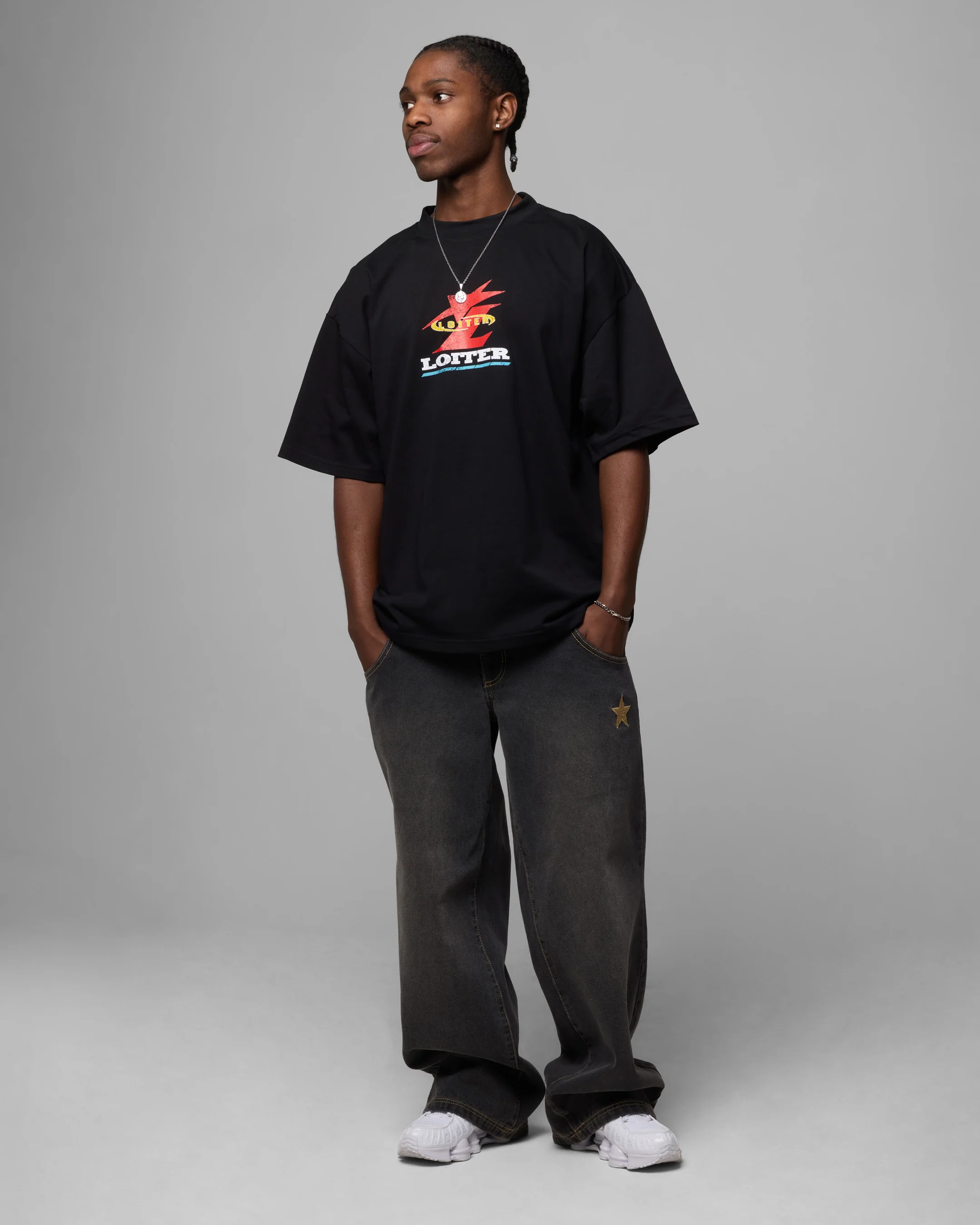Loiter Formula Vintage T-Shirt Black - Image 4