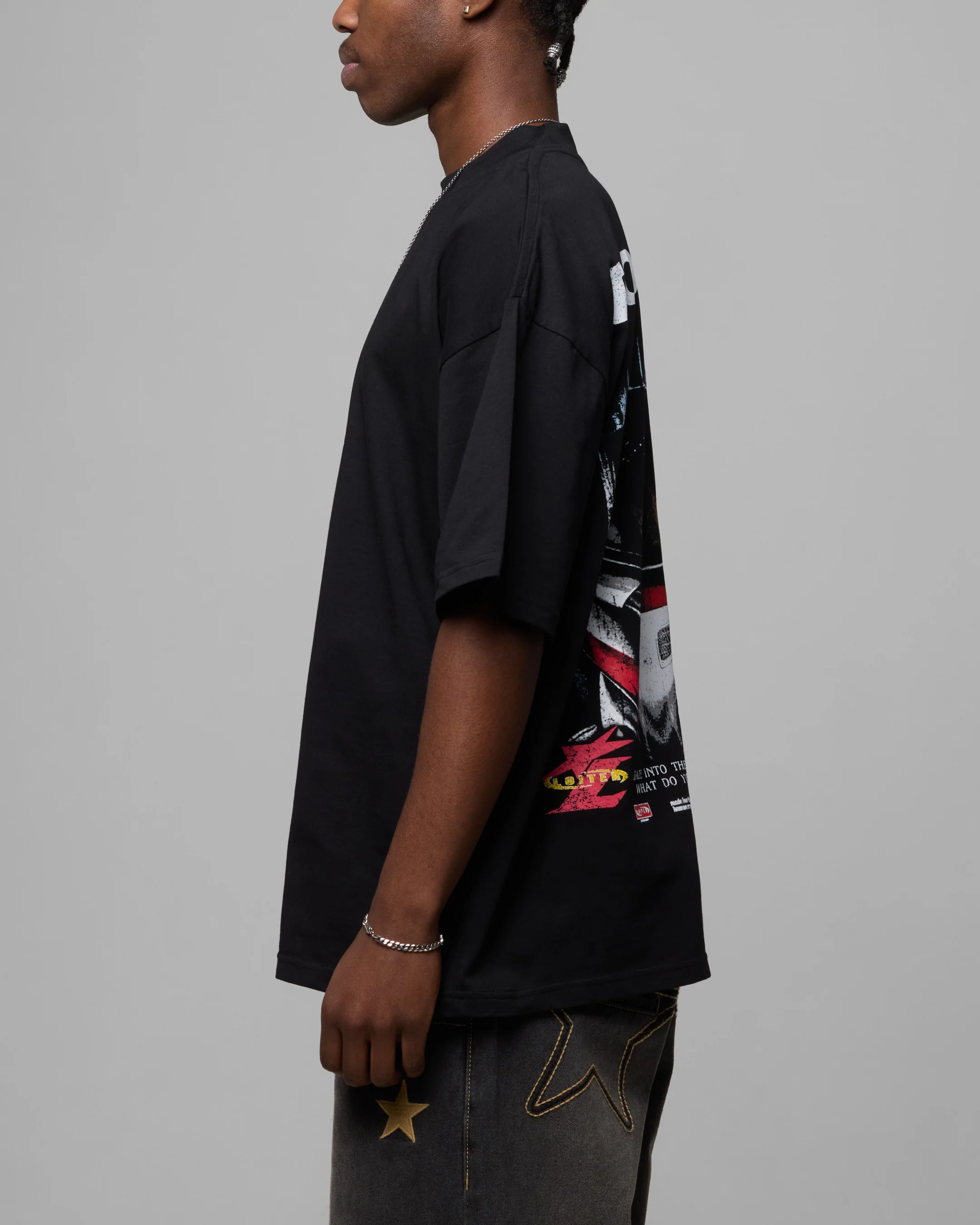 Loiter Formula Vintage T-Shirt Black - Image 6