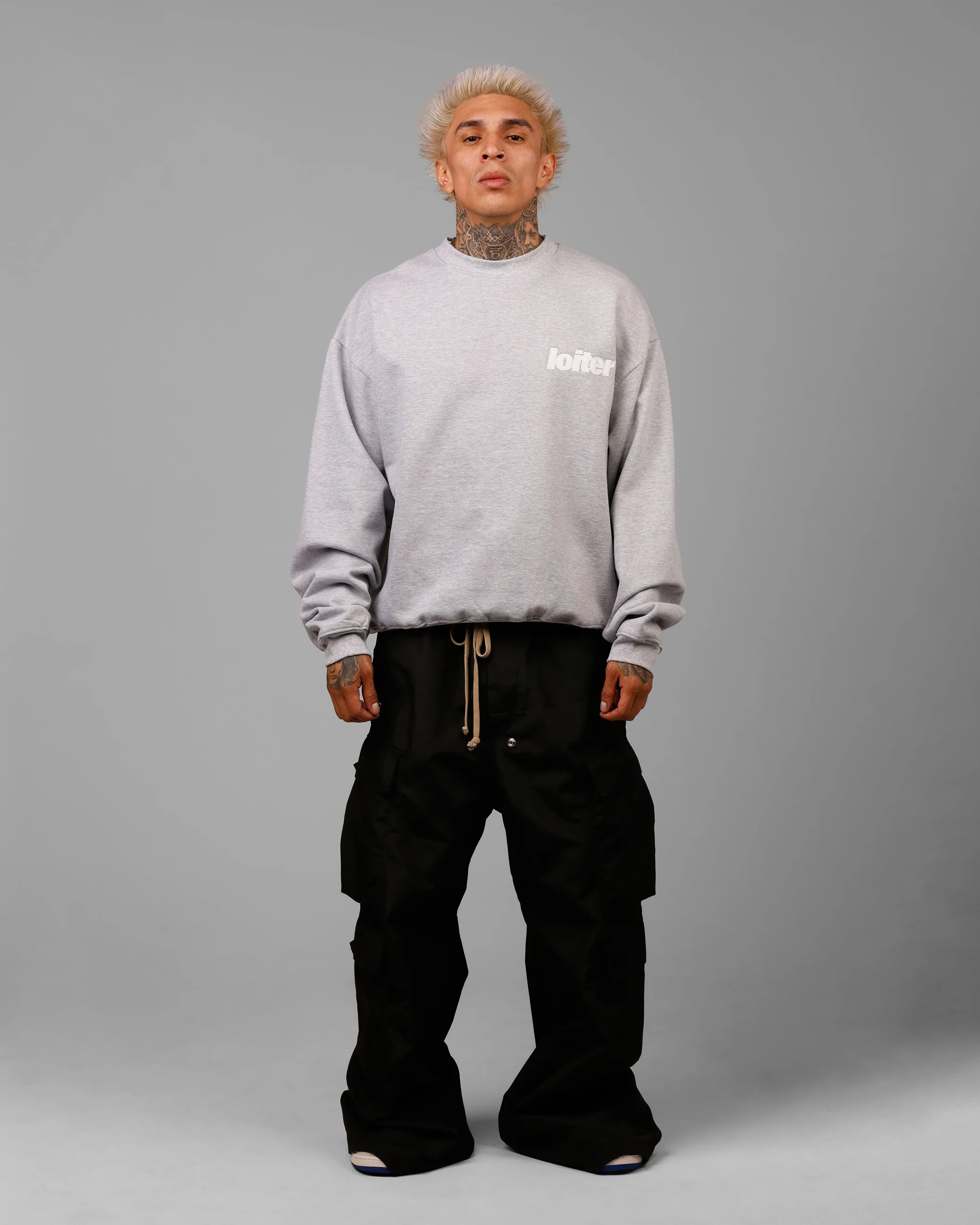 Loiter Freeway Crewneck Grey Marle - Image 3