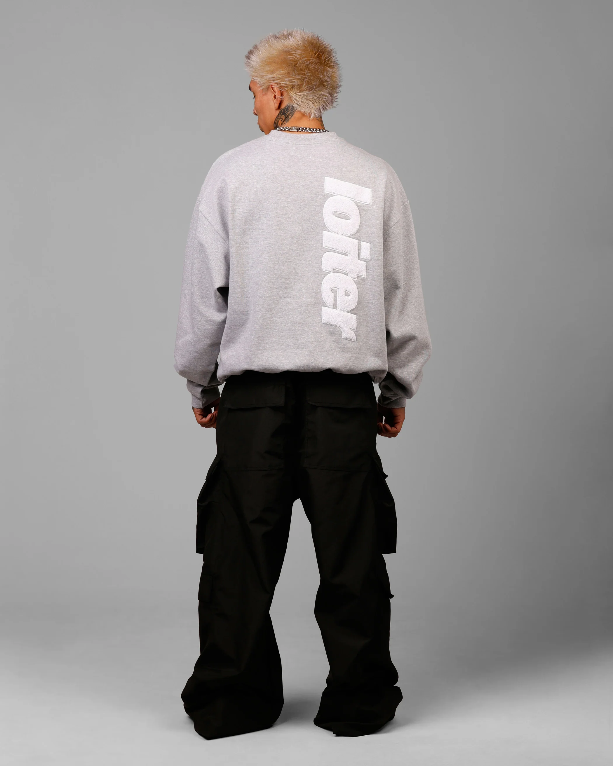 Loiter Freeway Crewneck Grey Marle - Image 6