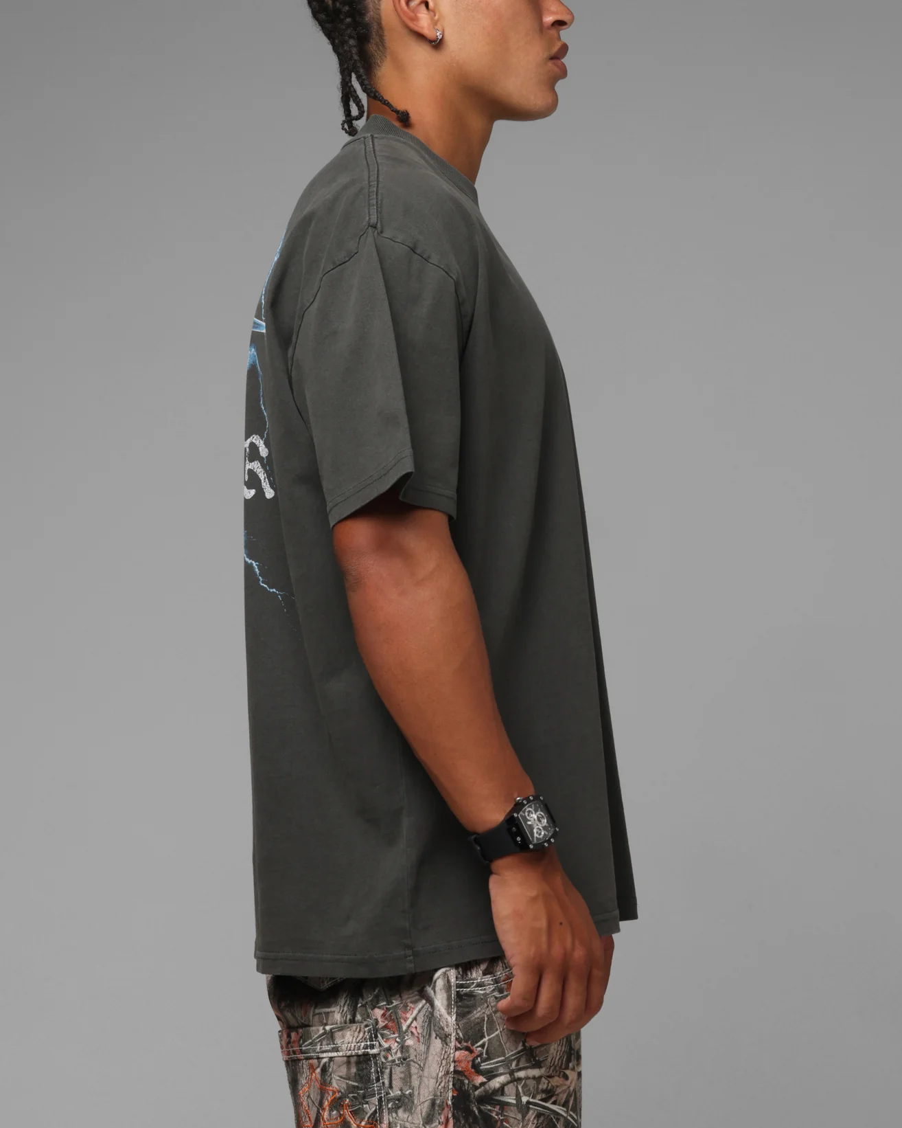 Loiter Frontier T-Shirt Black Wash - Image 5