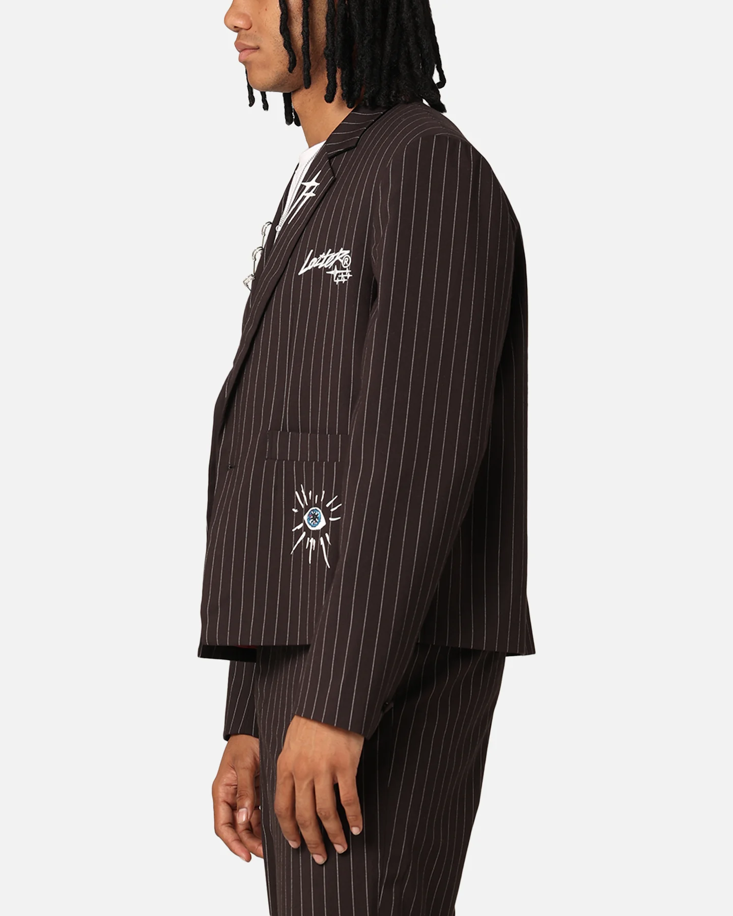 Loiter Heartache Blazer Pinstripe - Image 5
