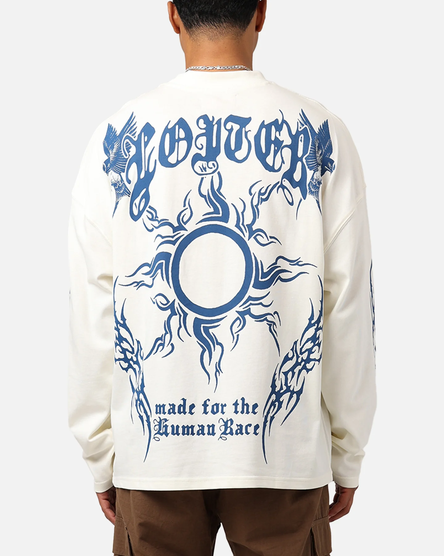 Loiter Hearts Ablaze Long Sleeve T-Shirt Off White - Image 2