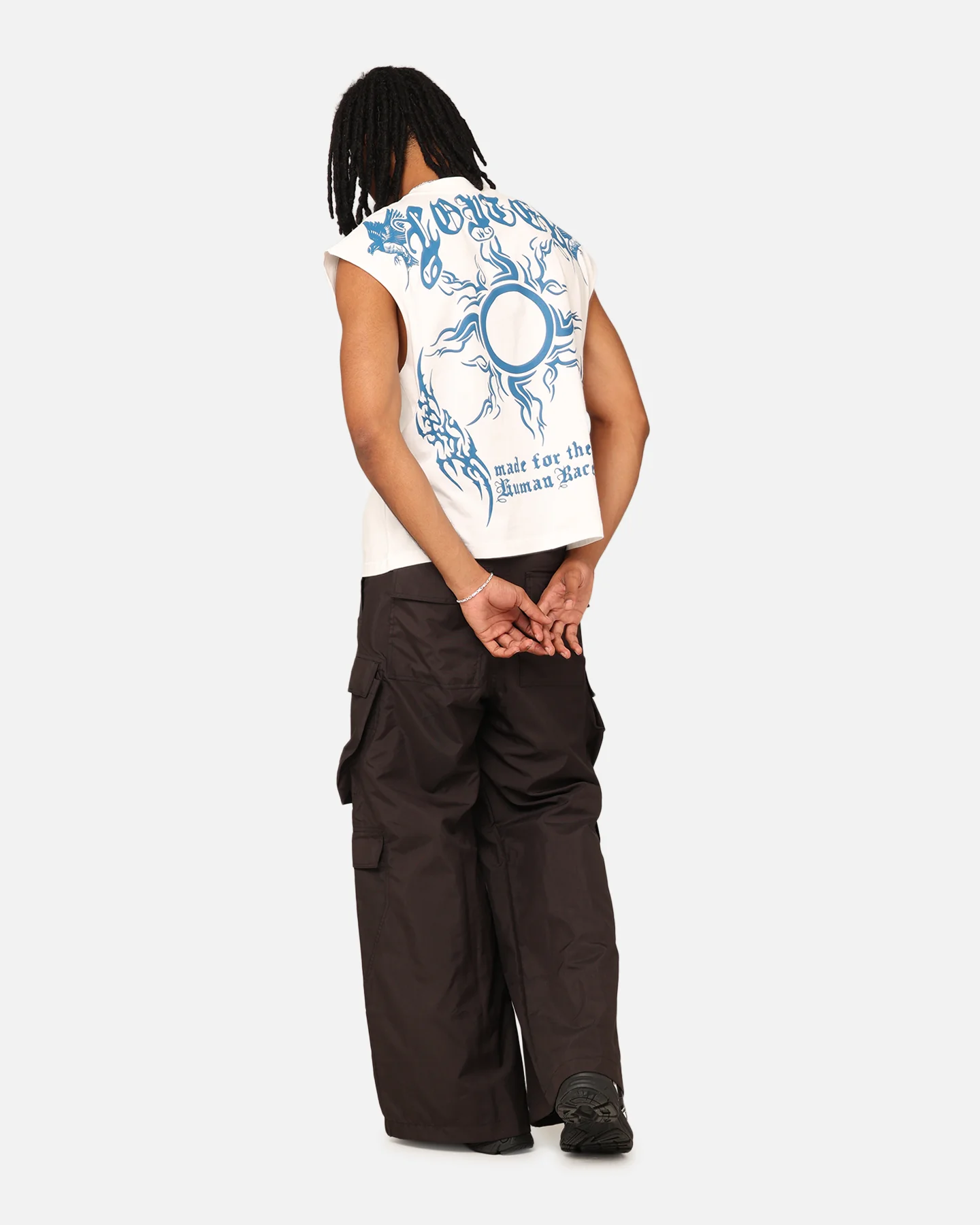 Loiter Hearts Ablaze Oversized Muscle T-Shirt Off White - Image 8