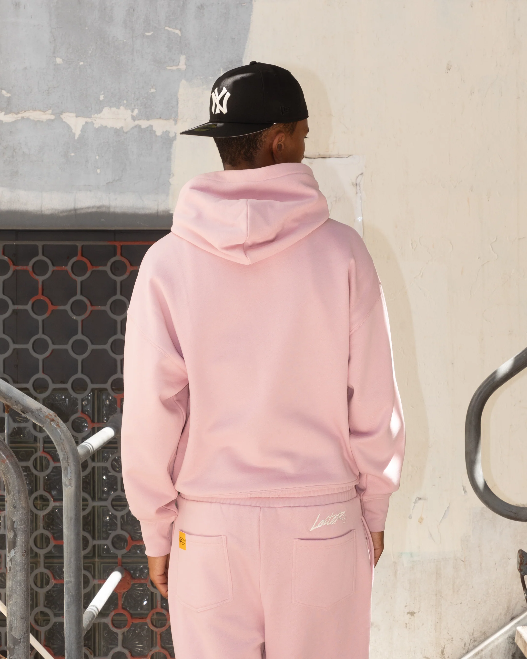 Loiter Hybrid Premium Hoodie Dusty Pink - Image 4