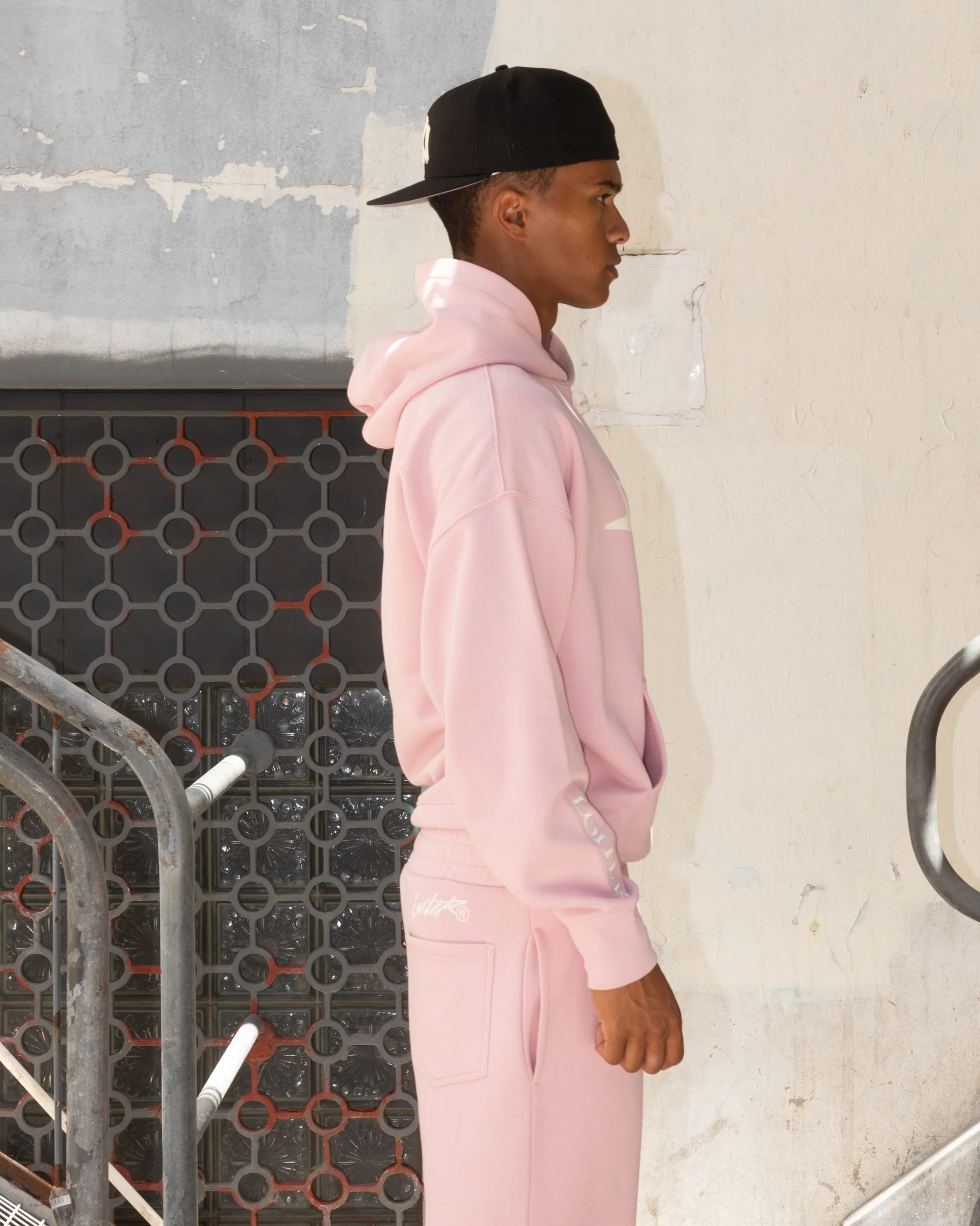 Loiter Hybrid Premium Hoodie Dusty Pink - Image 5