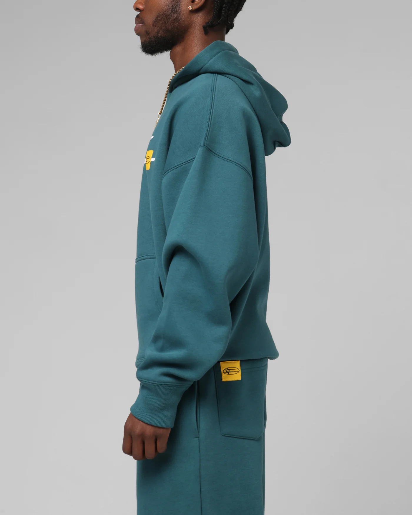 Loiter Hybrid Premium Hoodie Teal - Image 4