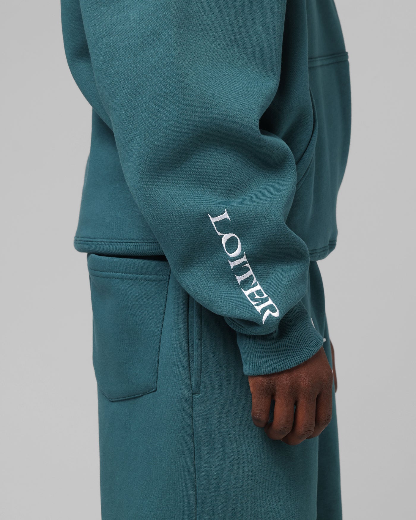 Loiter Hybrid Premium Hoodie Teal - Image 7