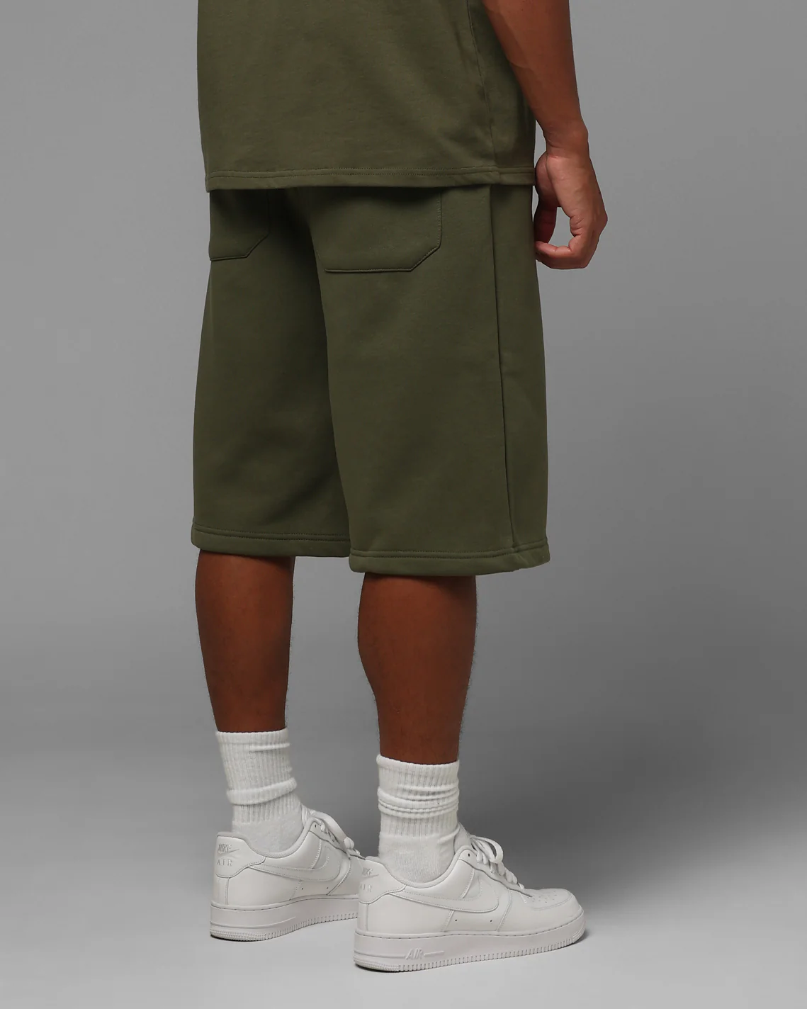 Loiter Hybrid Premium Shorts Olive/Pink - Image 5