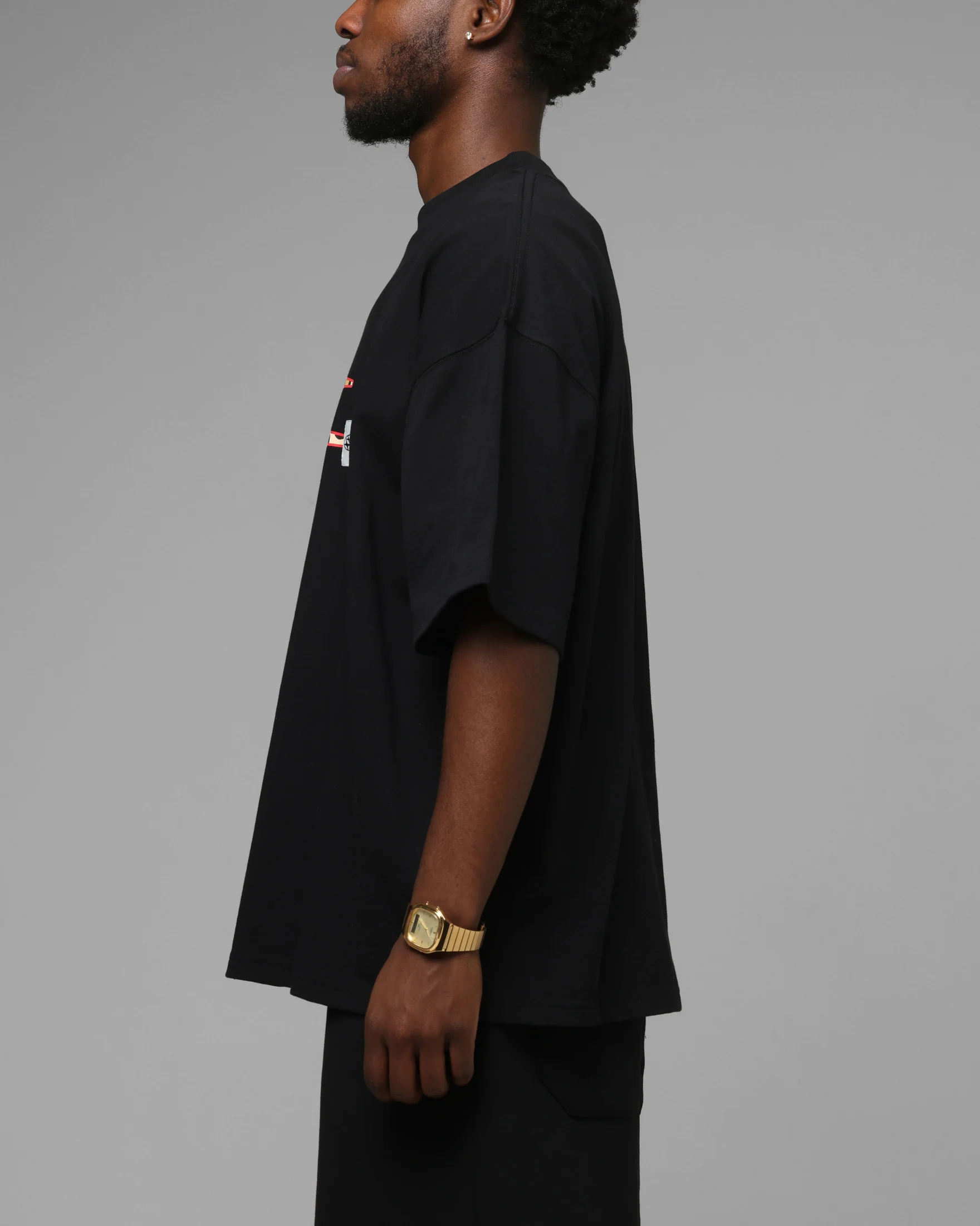 Loiter Hybrid Premium T-Shirt Black/Leopard - Image 5