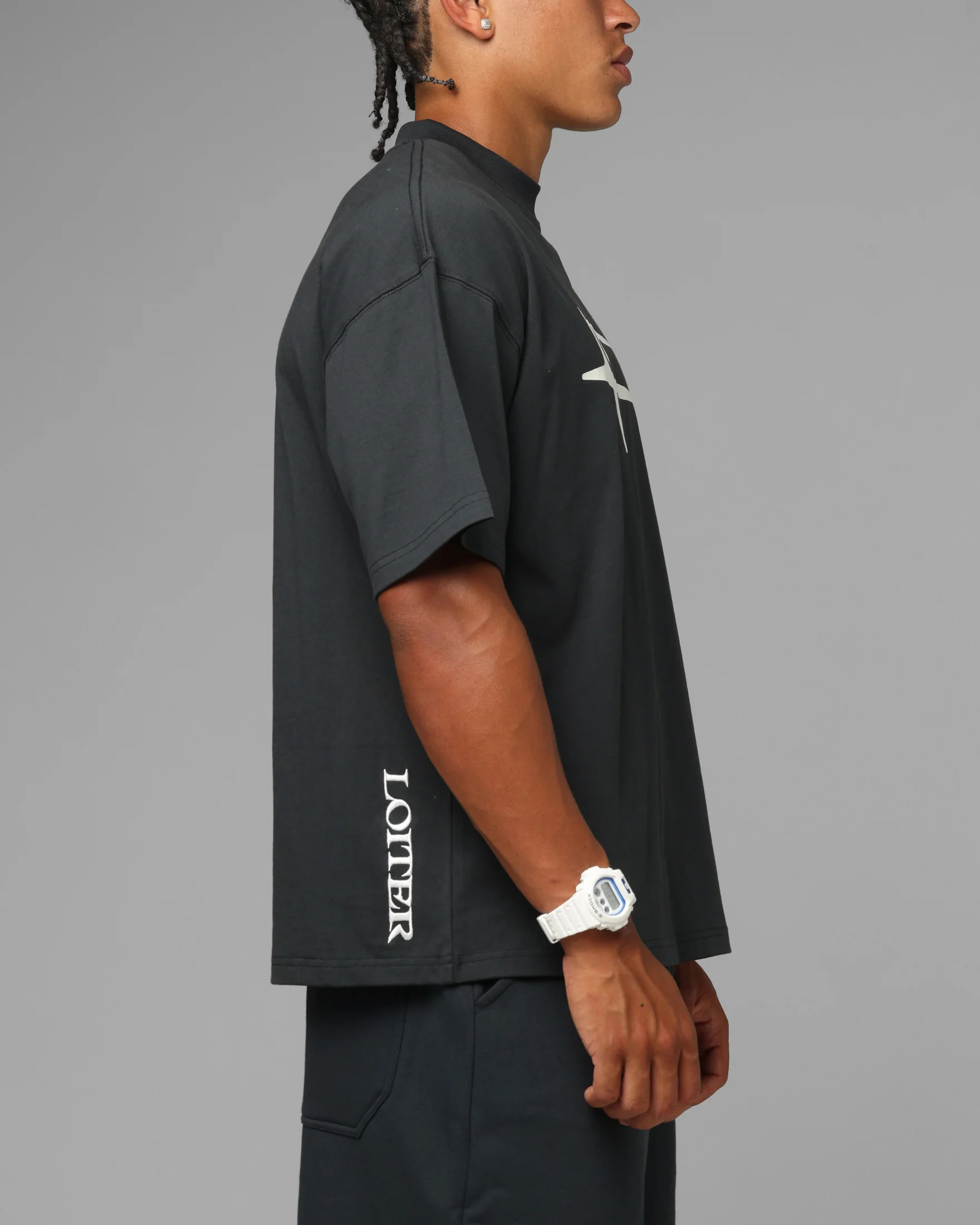 Loiter Hybrid Premium T-Shirt Charcoal - Image 4