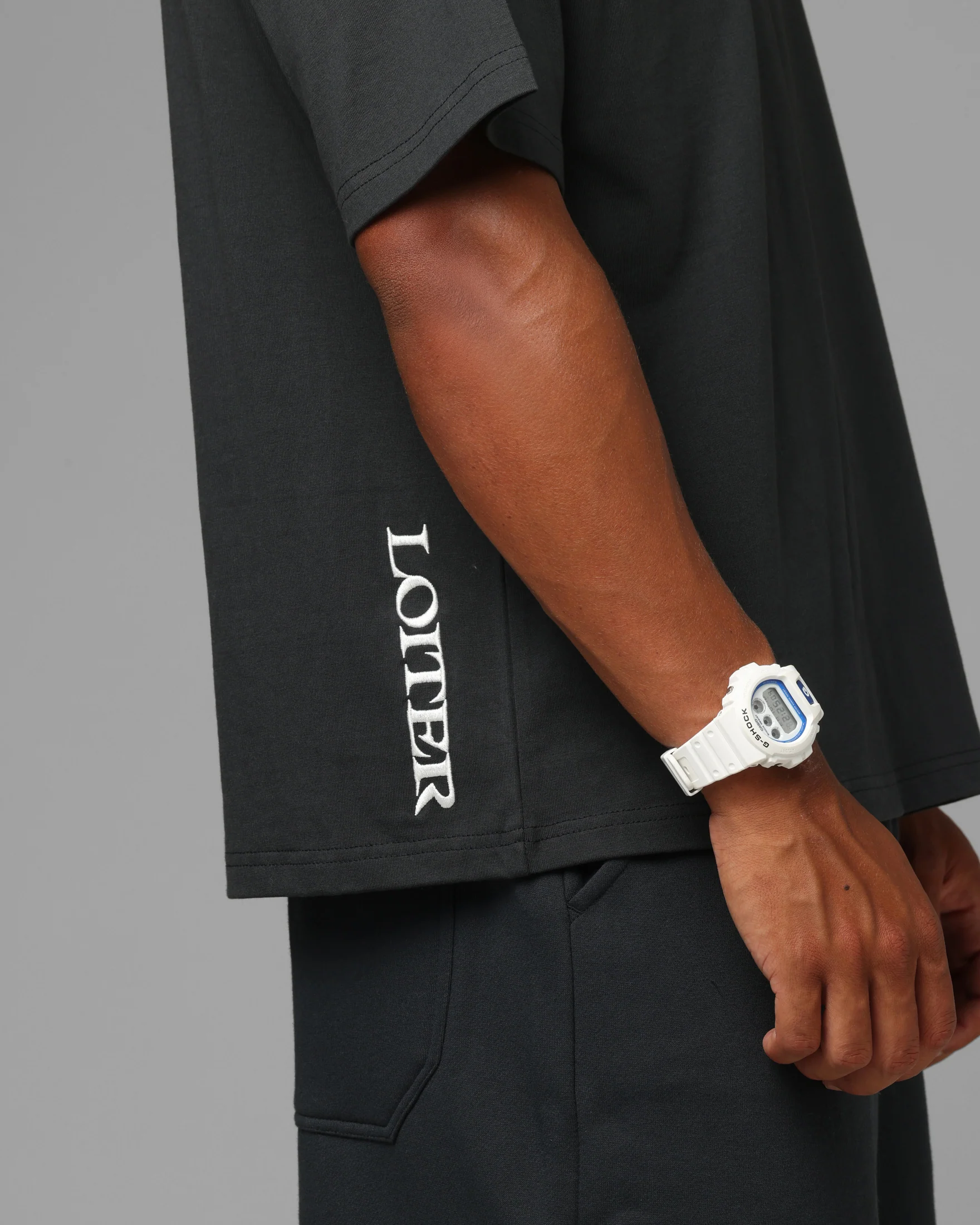 Loiter Hybrid Premium T-Shirt Charcoal - Image 7