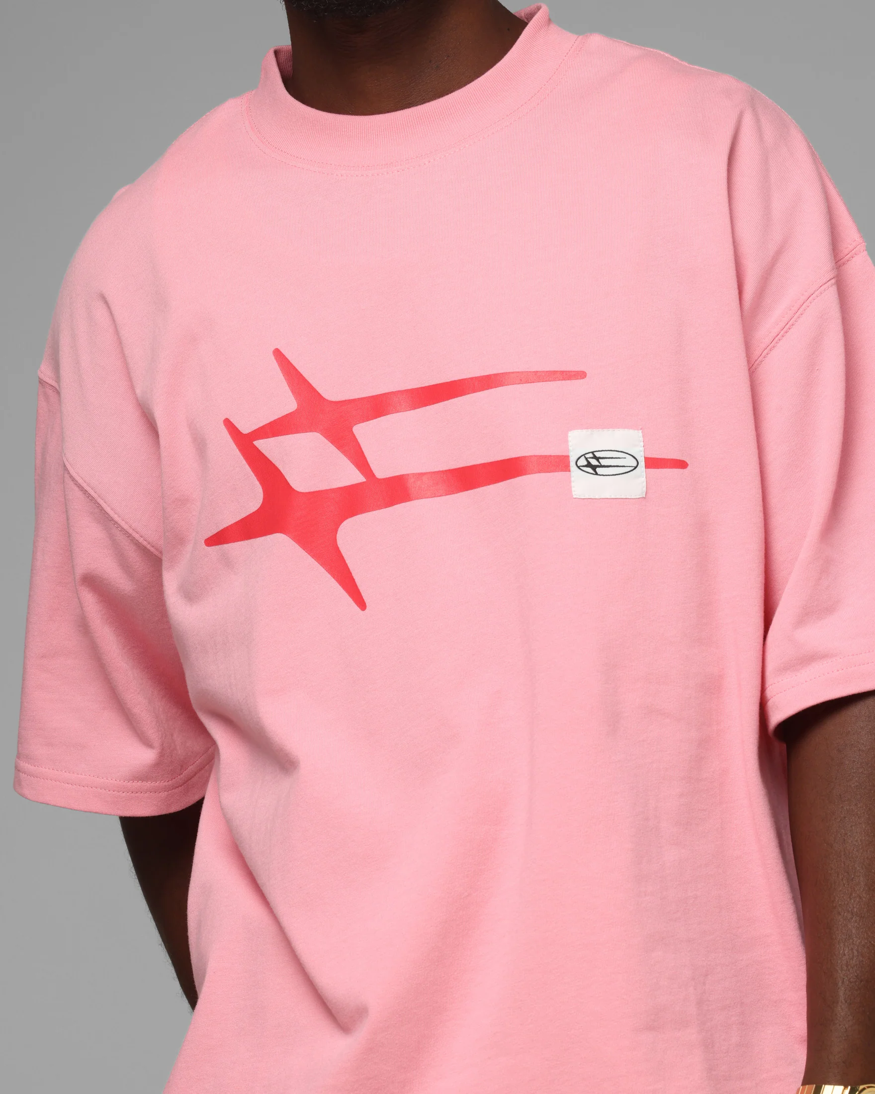 Loiter Hybrid Premium T-Shirt Pink - Image 6