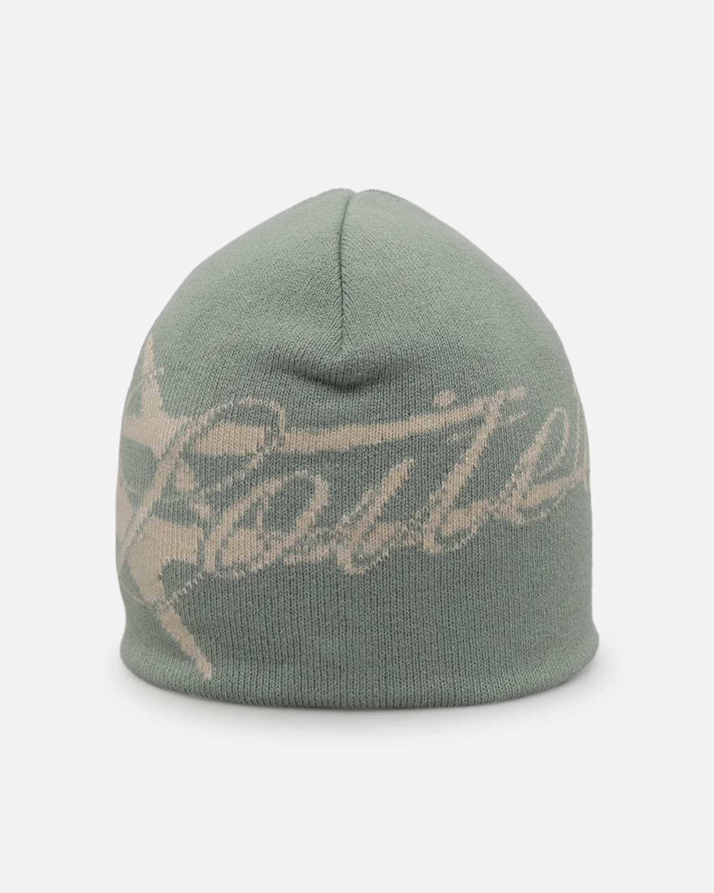 Loiter Hybrid Skull Knit Beanie Sage - Image 2