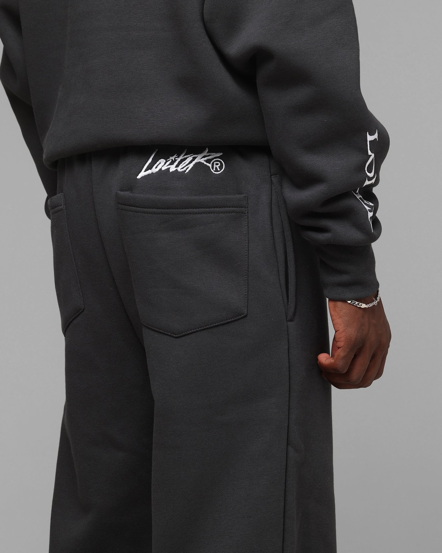 Loiter Hybrid Sweatpants Charcoal - Image 4